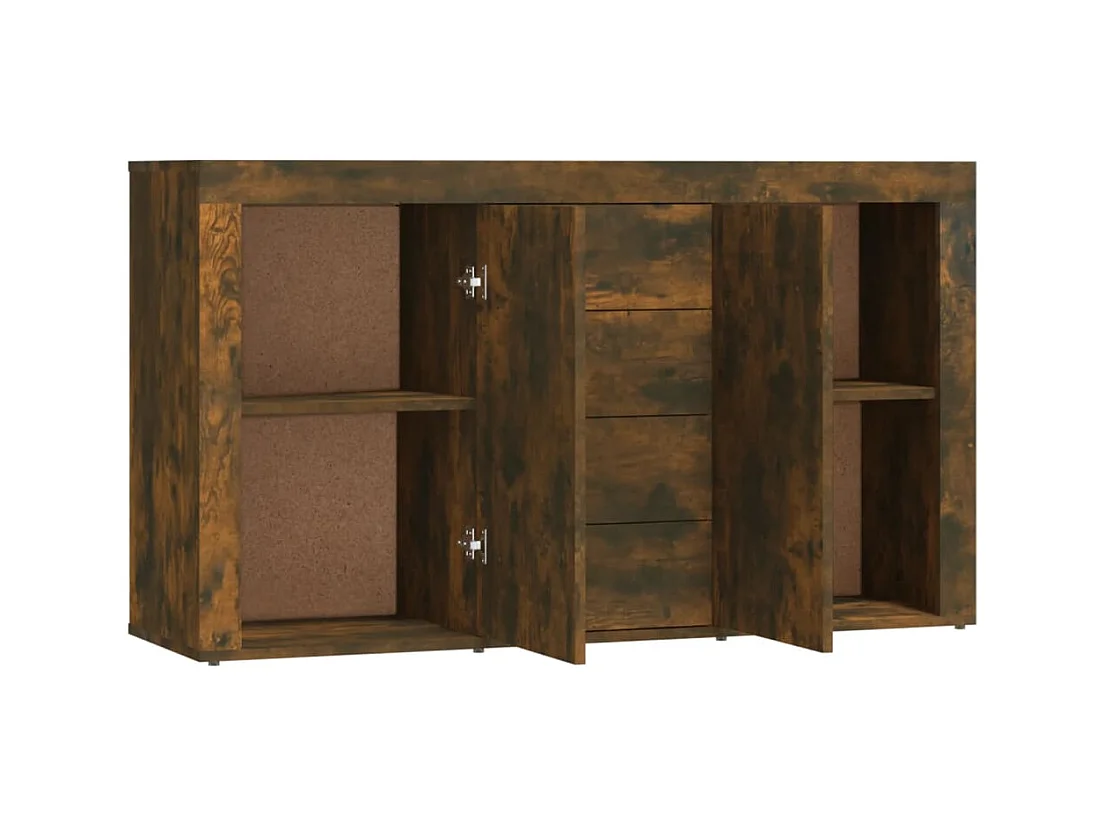 Aparador de roble ahumado 120x36x69 cm Madera de ingeniería