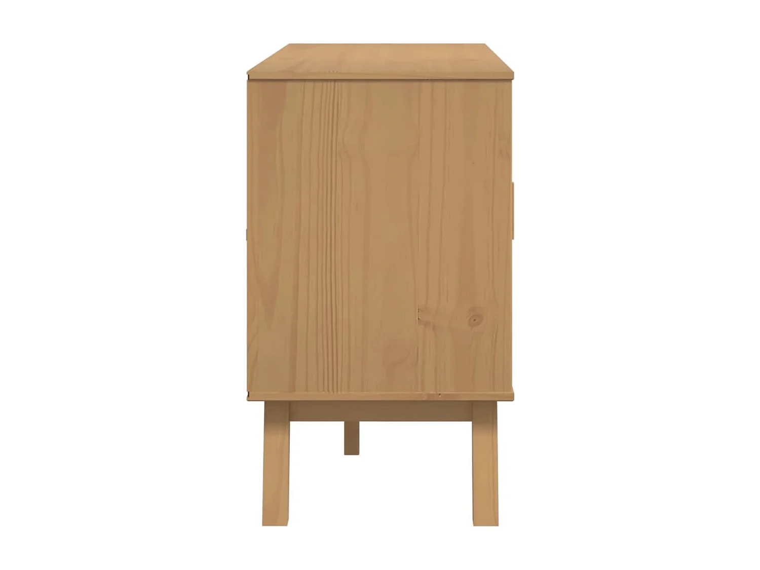 Credenza OLDEN in legno massello di pino grigio e marrone 114x43x73,5 cm