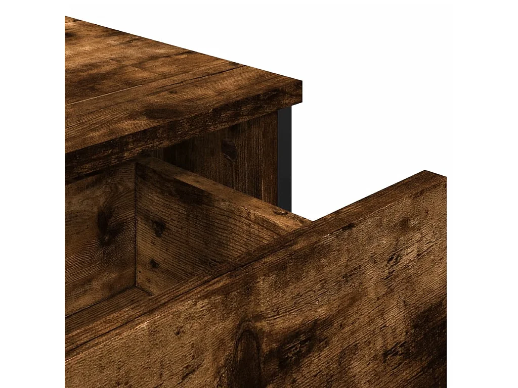 Buffet chêne fumé 97x32,5x74,5 cm bois d'ingénierie