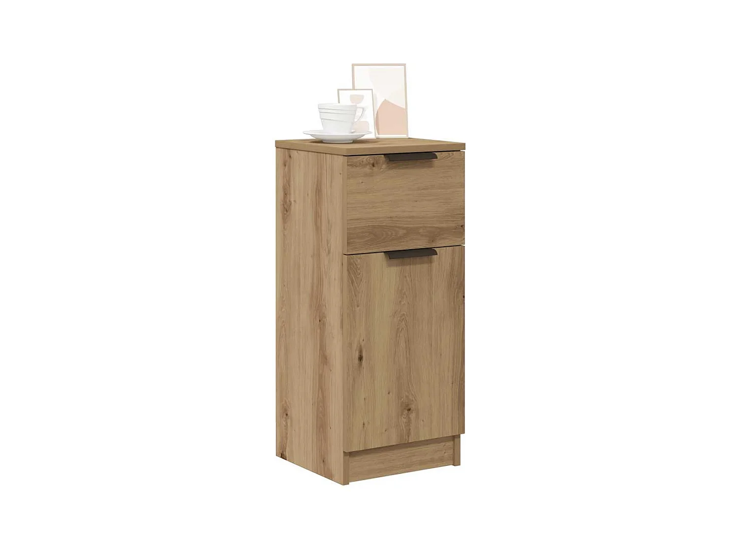 Buffet chêne artisanal 30x30x70 cm bois d'ingénierie