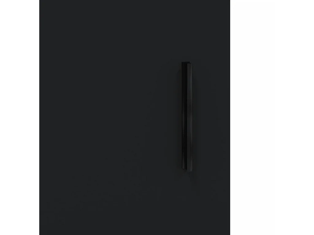 Pensili da parete in legno ingegnerizzato nero a 2 pezzi