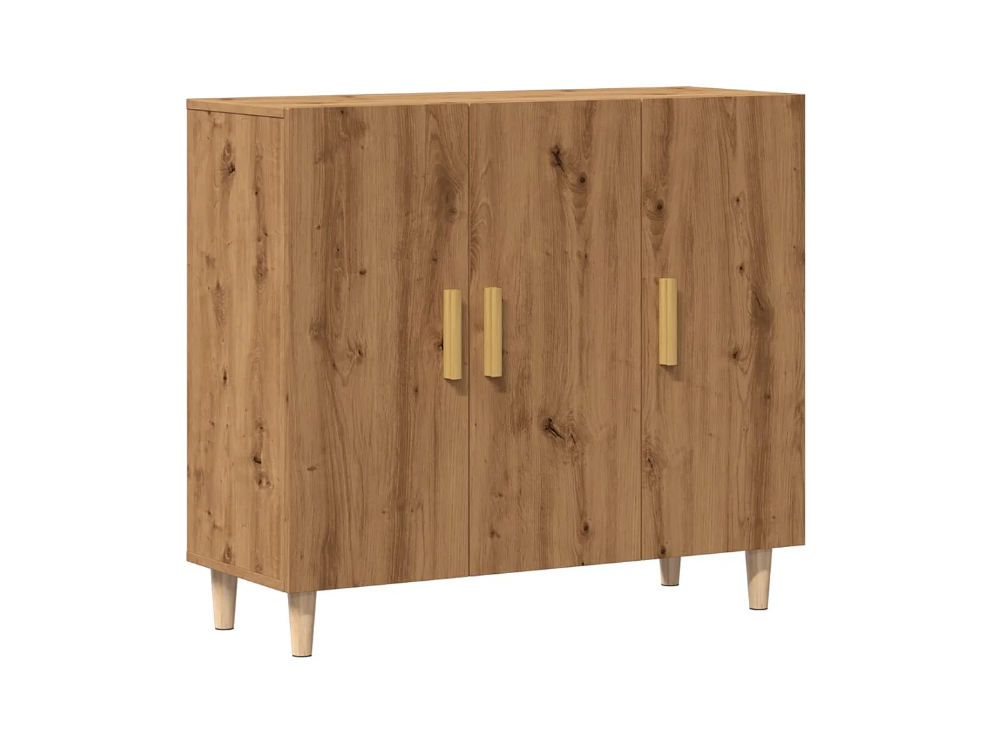 Buffet chêne artisanal 90x34x80 cm bois d'ingénierie