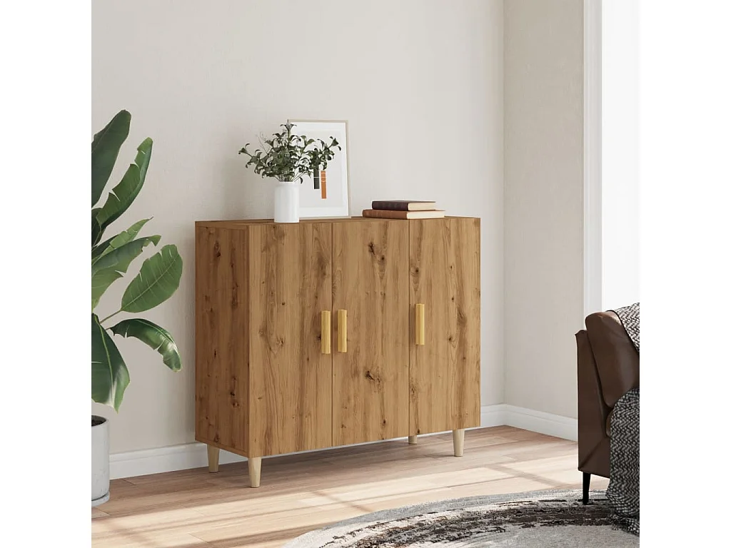 Handgefertigtes Sideboard aus Eichenholz 90x34x80 cm