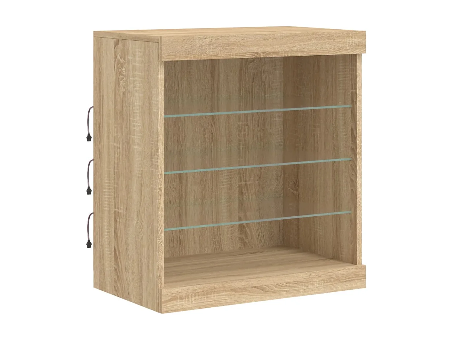 Dressoir met LED-verlichting Sonoma eiken 142,5x37x67 cm