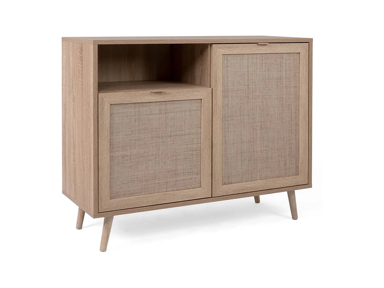 Finori Buffet Bali 01A Chêne sonoma et impression de canne