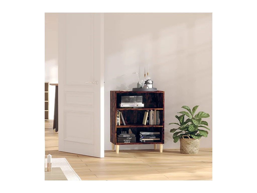 Buffet chêne fumé 57x35x70 cm bois d'ingénierie