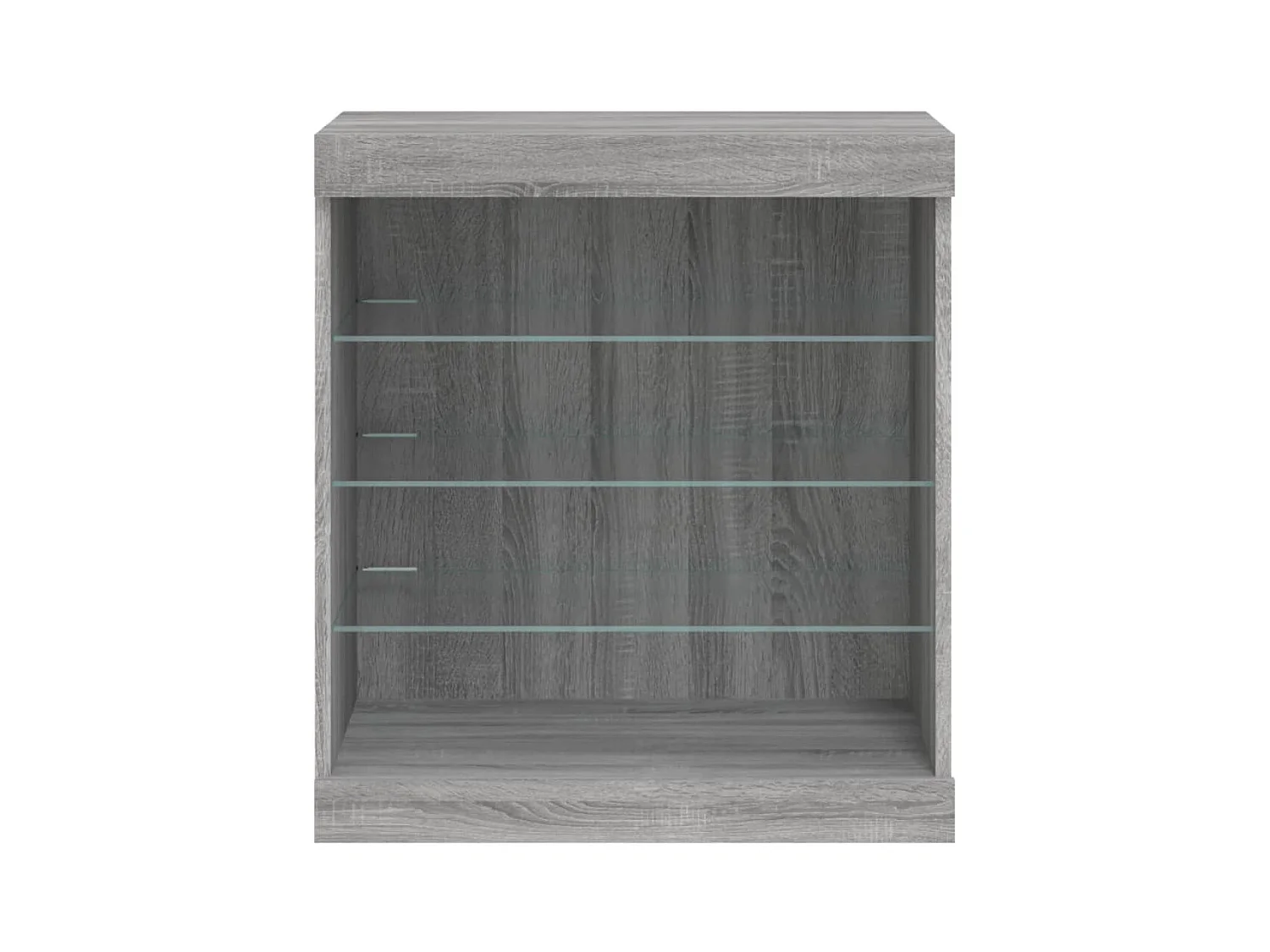 Buffet avec lumières LED sonoma gris 60,5x37x67 cm