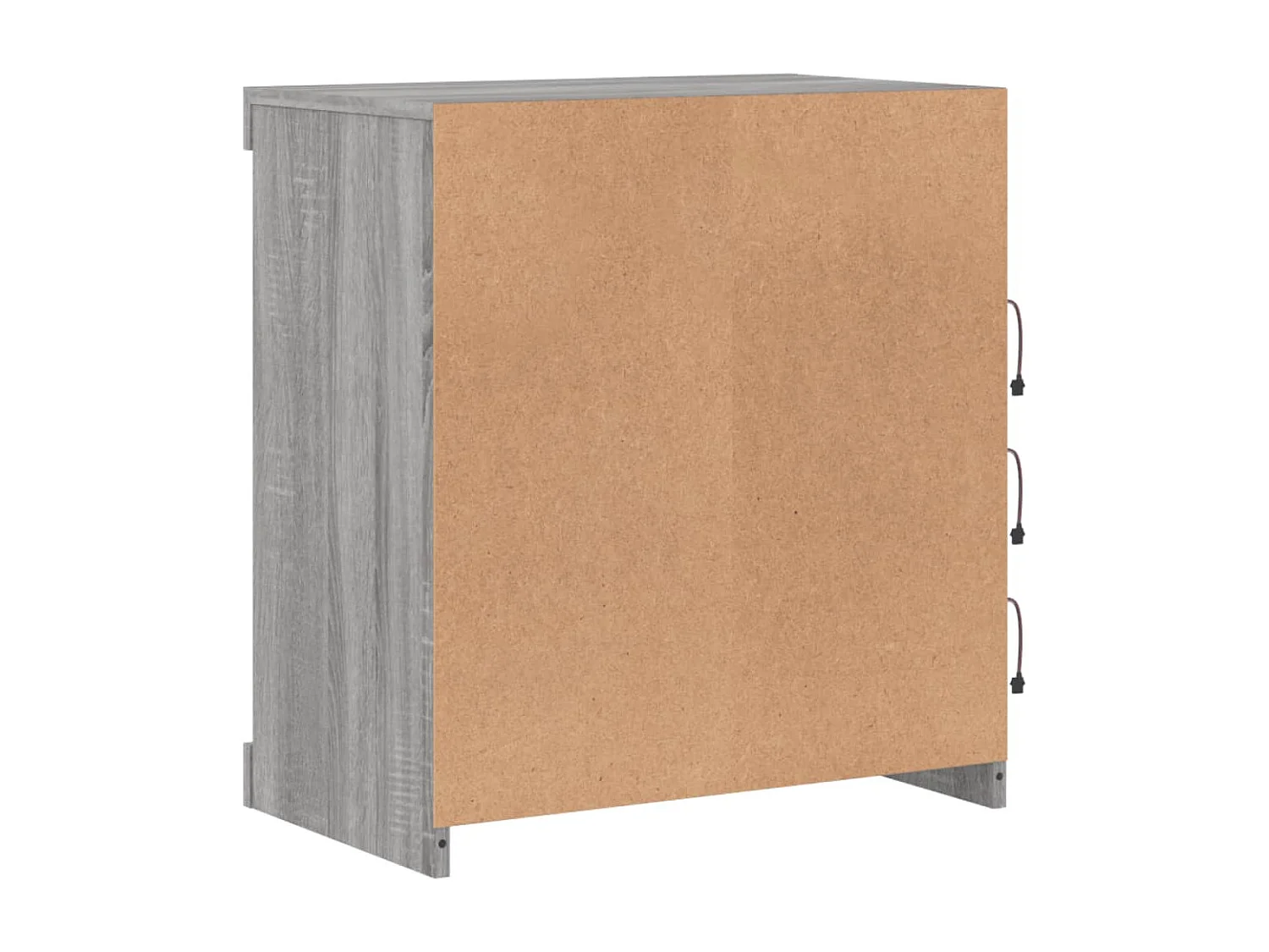 Buffet avec lumières LED sonoma gris 60,5x37x67 cm