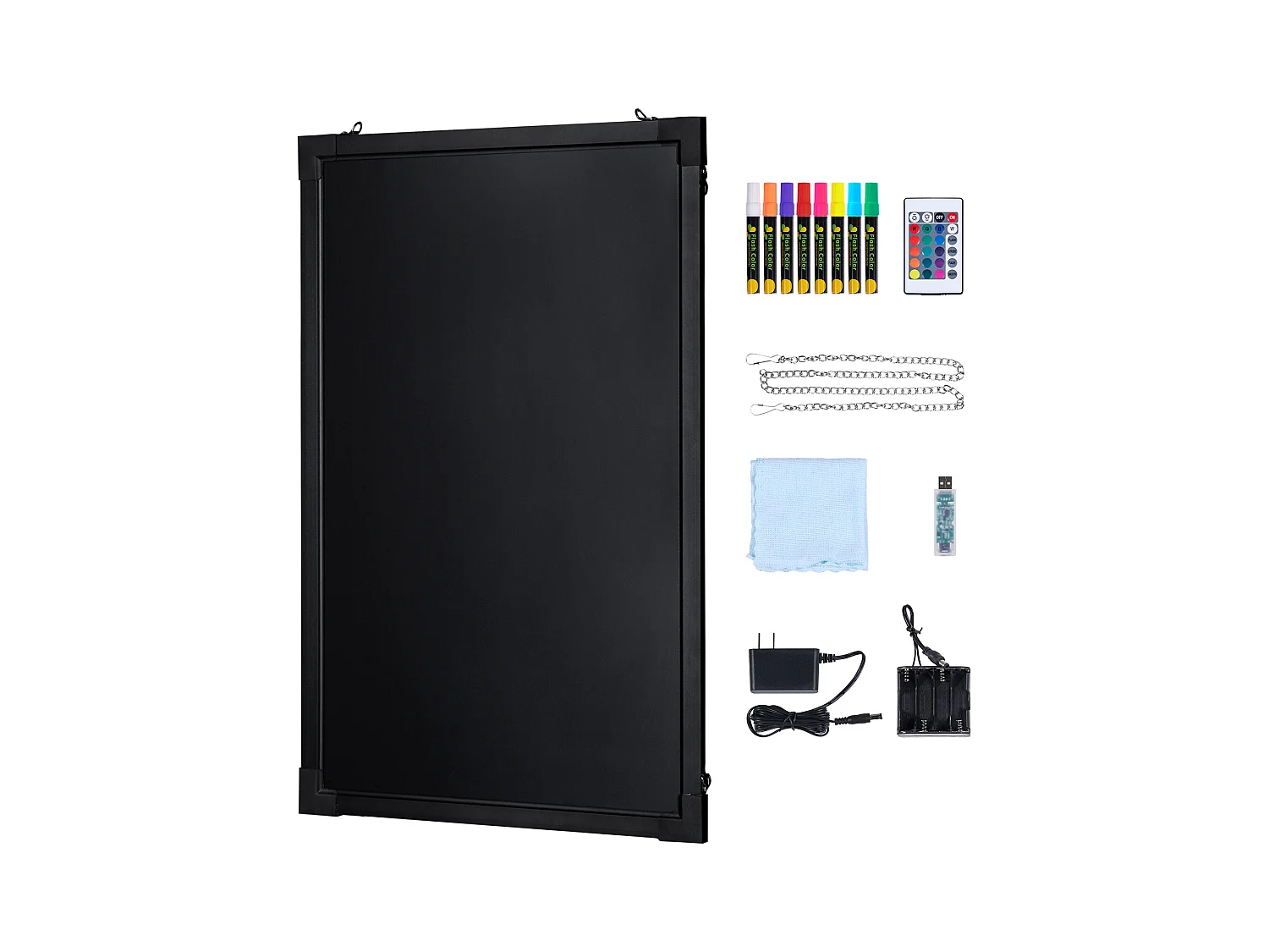Tableau d’Écriture de Messages à LED SucceBuy 40,5 x 60,5 cm, avec Marqueurs et Télécommande, pour la Maison, la Boutique de Mariage
