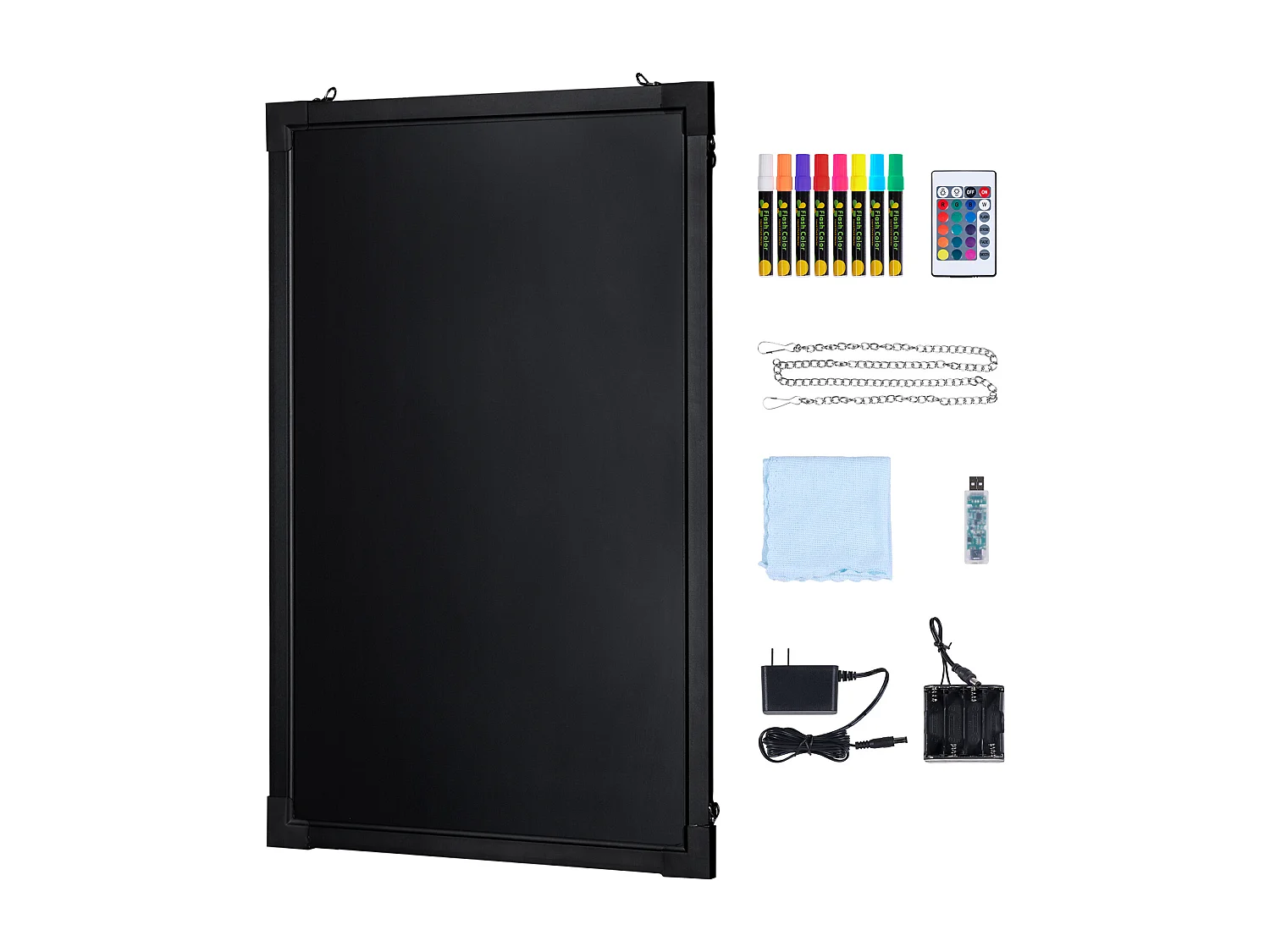 Tableau d’Écriture de Messages à LED SucceBuy 40,5 x 60,5 cm, avec Marqueurs et Télécommande, pour la Maison, la Boutique de Mariage