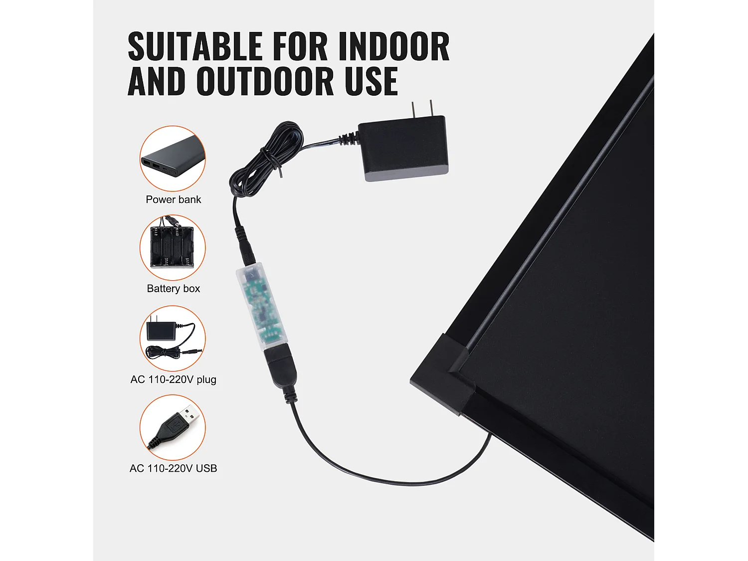 Tableau d’Écriture de Messages à LED SucceBuy 40,5 x 60,5 cm, avec Marqueurs et Télécommande, pour la Maison, la Boutique de Mariage