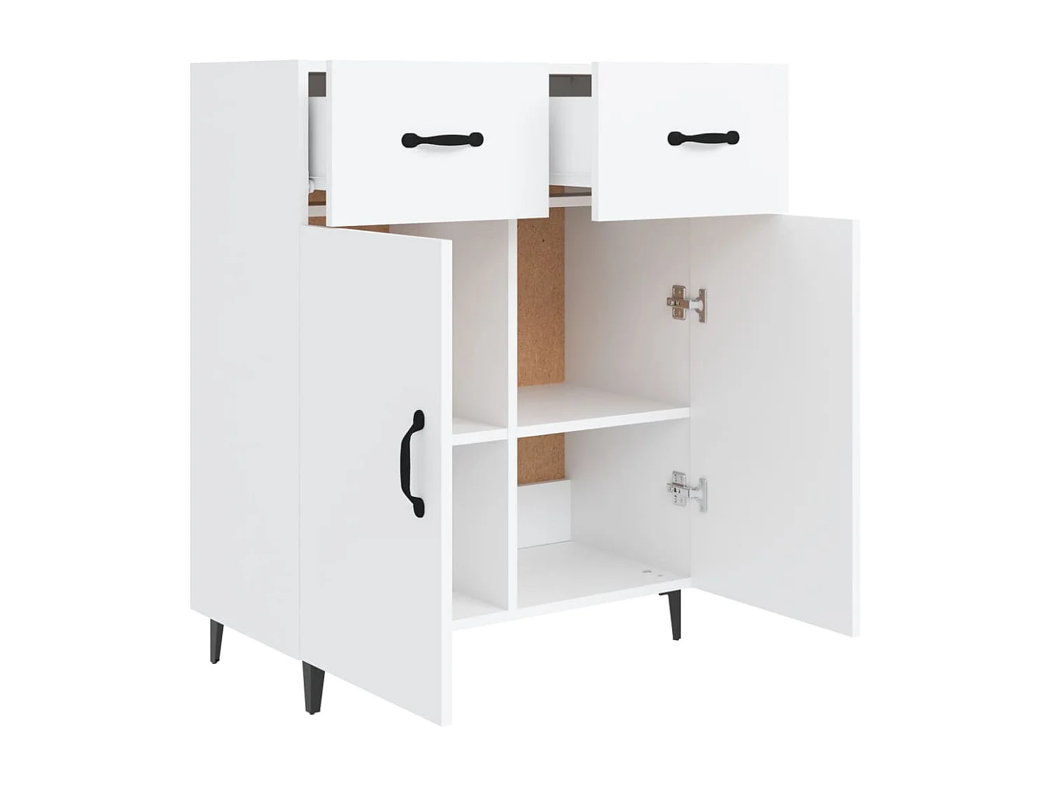 Aparador blanco 69,5x34x90 cm madera de ingeniería