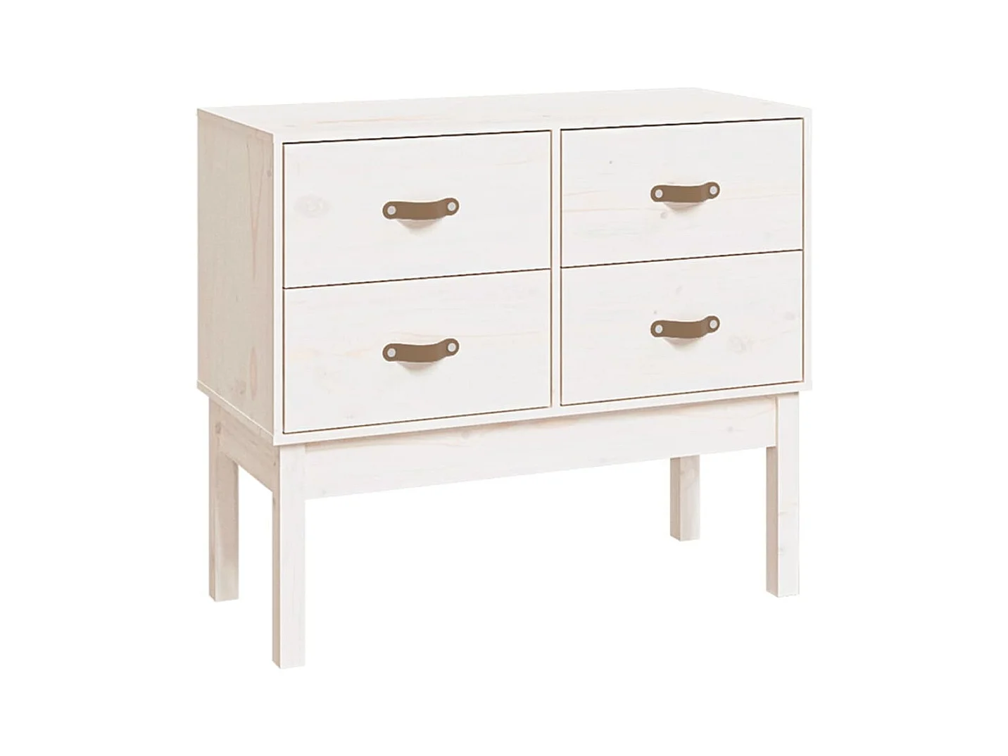 Armoire console Blanc 90x40x78 cm Bois de pin solide