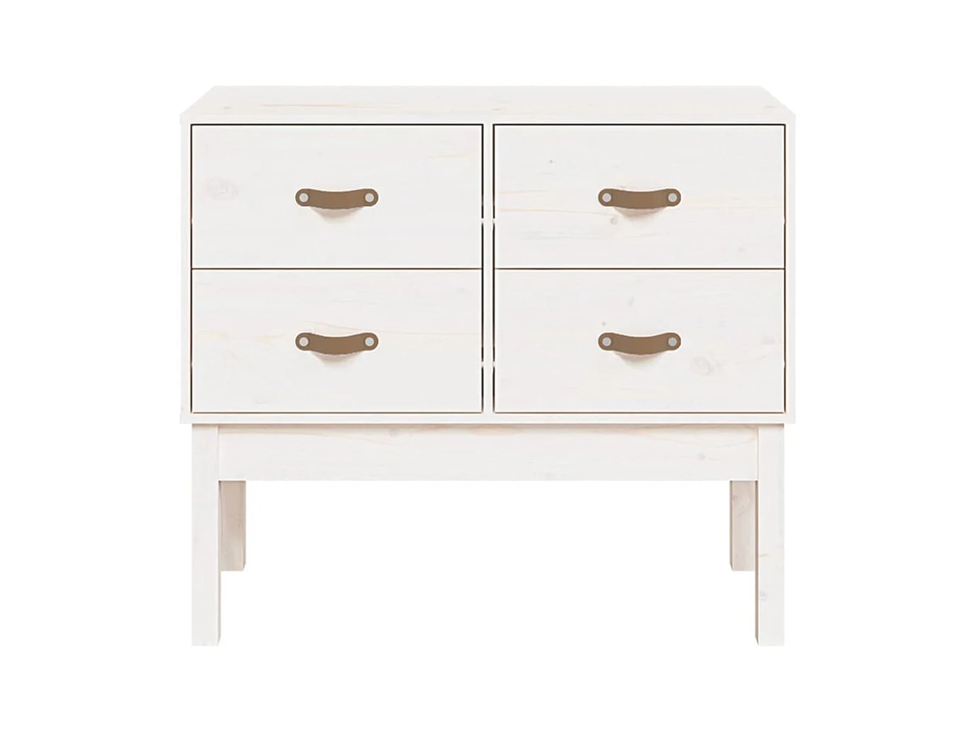 Armoire console Blanc 90x40x78 cm Bois de pin solide