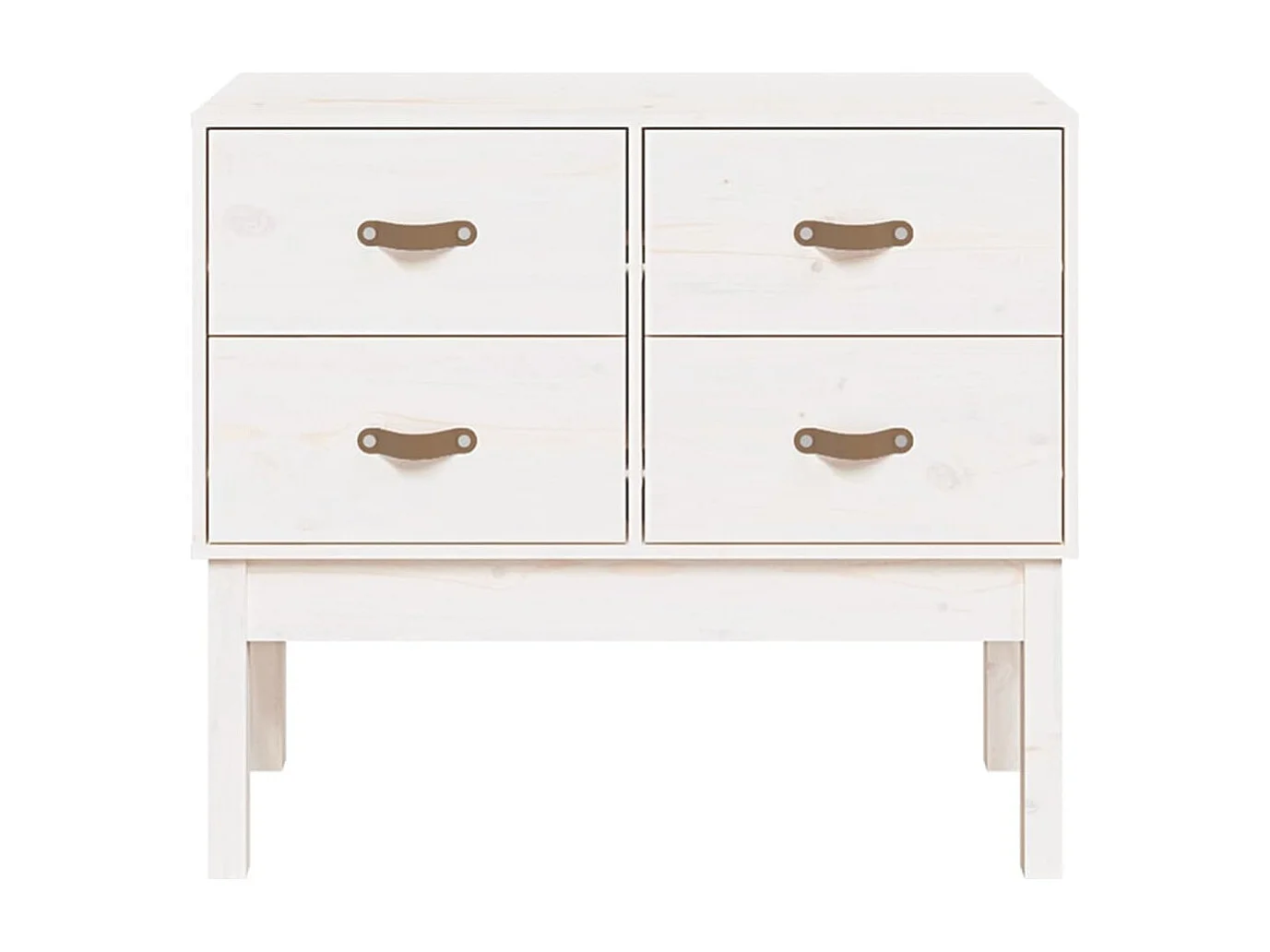 Armoire console Blanc 90x40x78 cm Bois de pin solide