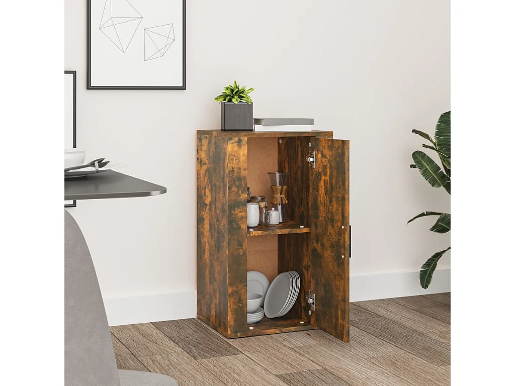 Buffet Chêne fumé 40x33x70 cm Bois d'ingénierie