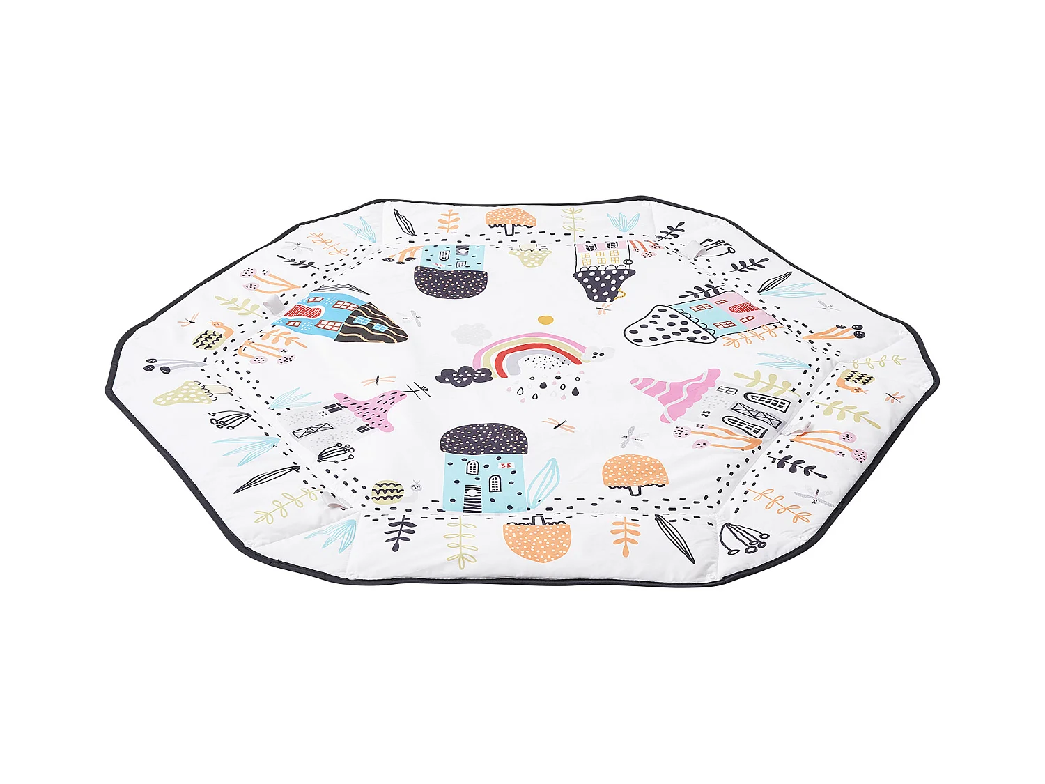 Tapis d'Éveil Bébé, SucceBuy Baby Play Gym Mat-Temps de Ventre avec 6 Jouets Sensoriels, 106 × 106 cm