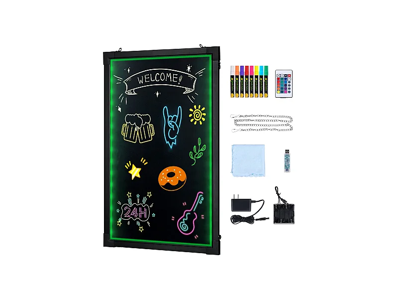 LED-Nachrichten-Schreibtafel SucceBuy, 40,5 x 30,2 cm Beleuchtet und Abwischbar, für das Haus, das Hochzeitsgeschäft