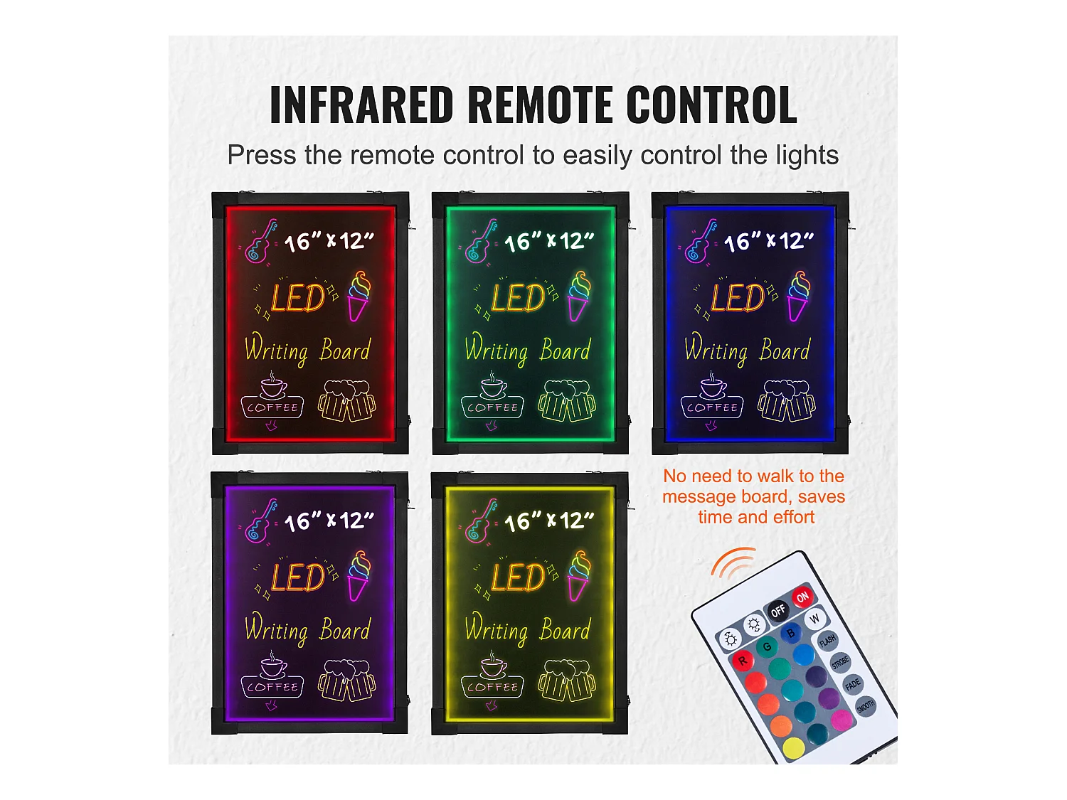 Tavolo per Scrittura di Messaggi a LED SucceBuy, 40,5 x 30,2 cm Illuminato e Cancellabile, per la Casa, il Negozio di Matrimonio