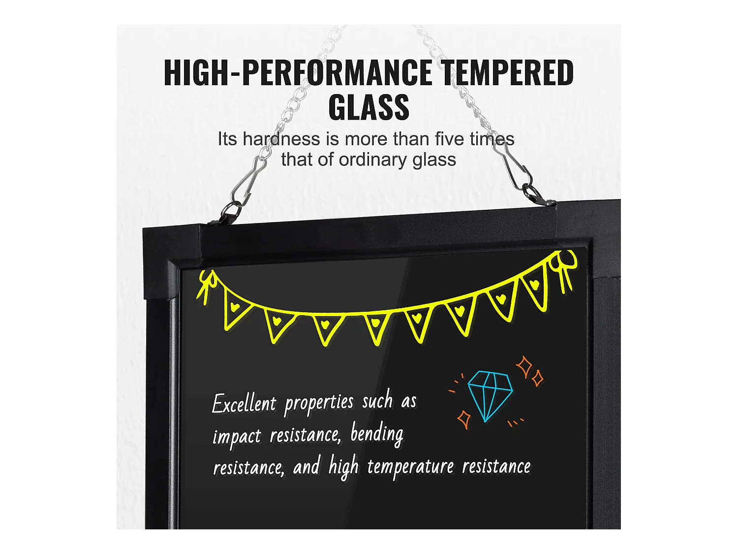 Tavolo per Scrittura di Messaggi a LED SucceBuy, 40,5 x 30,2 cm Illuminato e Cancellabile, per la Casa, il Negozio di Matrimonio