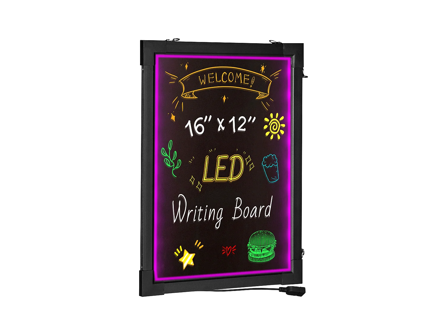 Tavolo per Scrittura di Messaggi a LED SucceBuy, 40,5 x 30,2 cm Illuminato e Cancellabile, per la Casa, il Negozio di Matrimonio