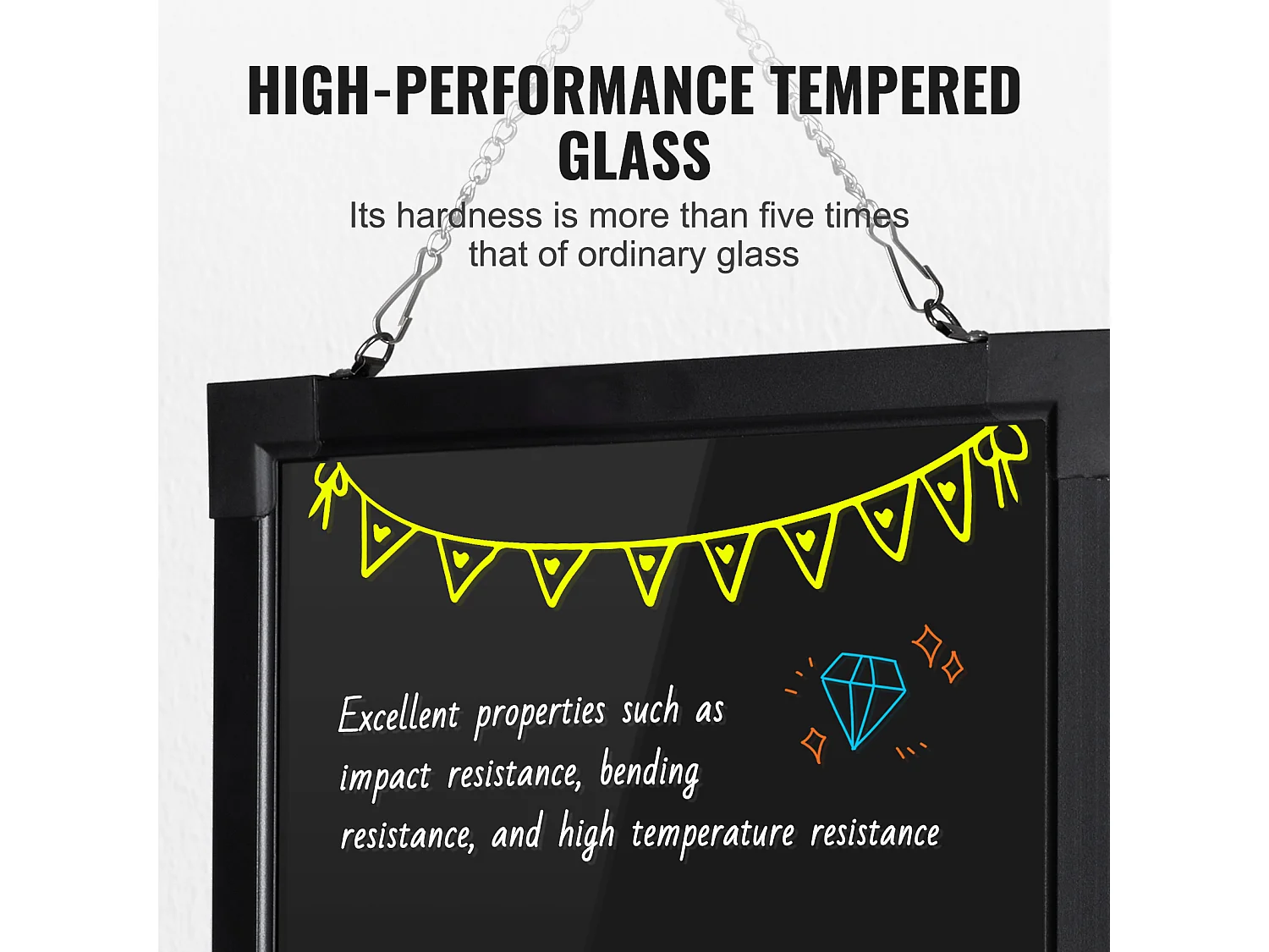 Tavolo per Scrittura di Messaggi a LED SucceBuy, 40,5 x 30,2 cm Illuminato e Cancellabile, per la Casa, il Negozio di Matrimonio