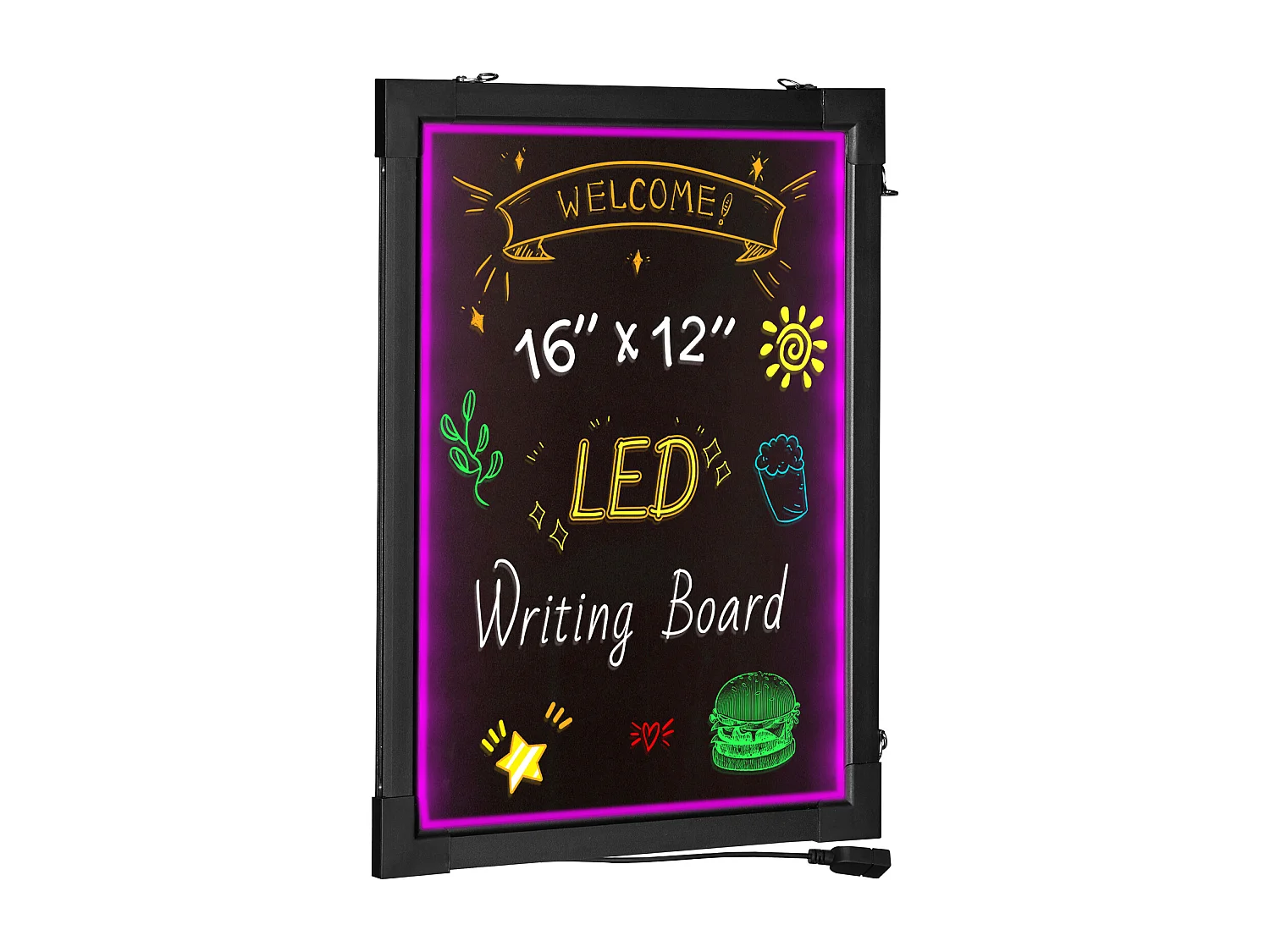 Tavolo per Scrittura di Messaggi a LED SucceBuy, 40,5 x 30,2 cm Illuminato e Cancellabile, per la Casa, il Negozio di Matrimonio