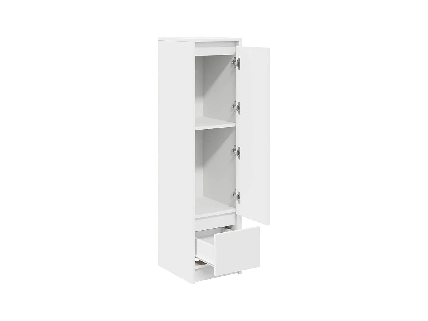 Buffet haut blanc 29,5x34x119,5 cm bois d'ingénierie