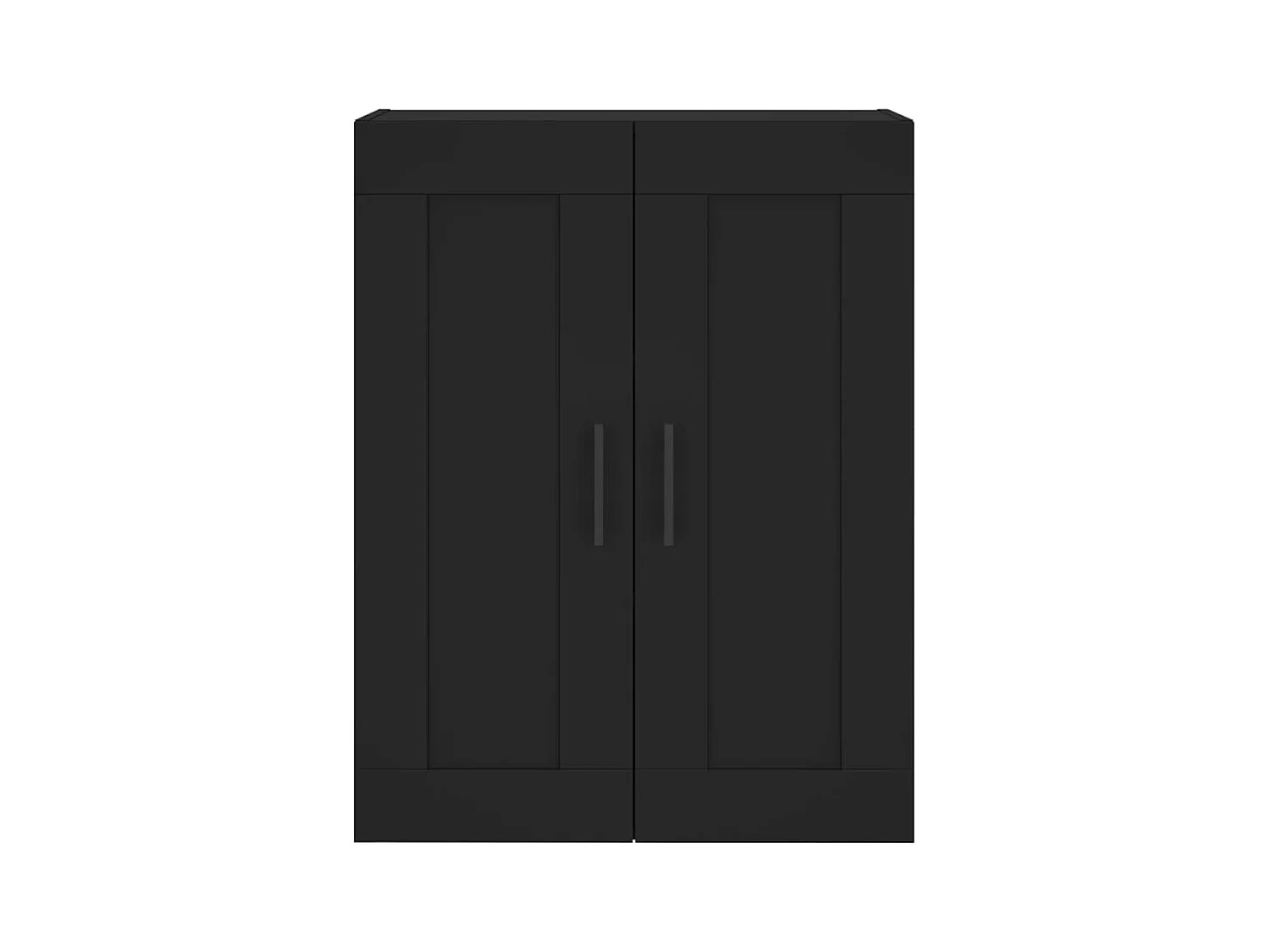 Credenza alta nera 69,5x34x180 cm Legno ingegnerizzato