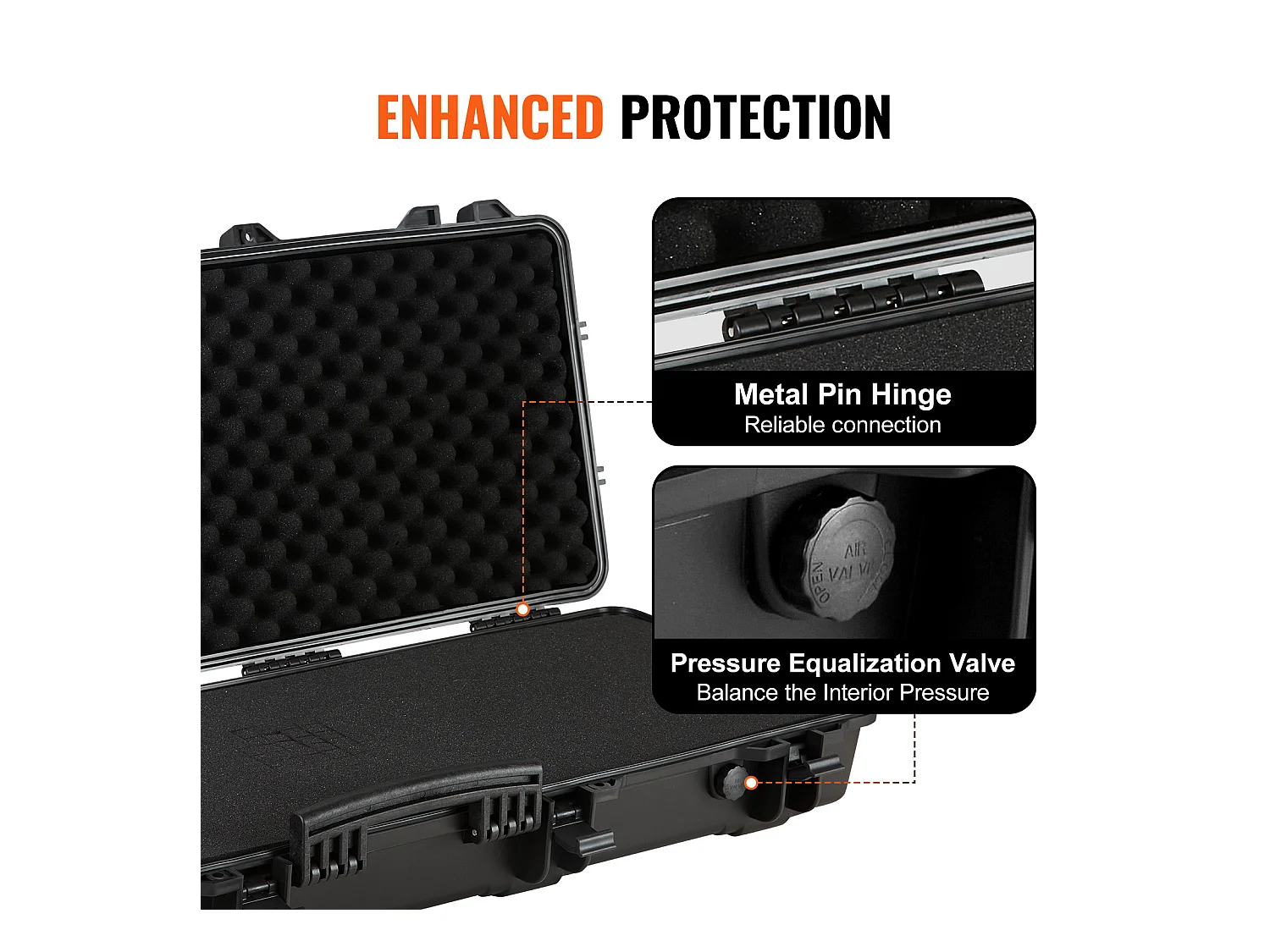 Étui Rigide pour Carabine SucceBuy, 109 cm, avec 3 Couches de Mousse de Protection