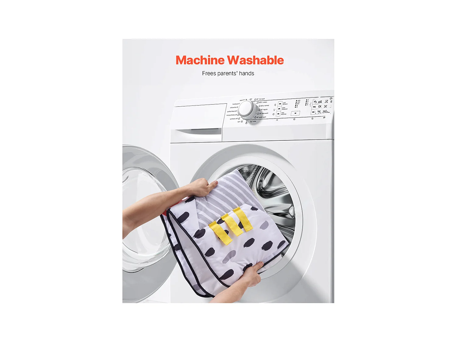 Speelmat voor Baby's, SucceBuy Baby Speelgymmat-Buikligtijd met 6 Sensorisch Speelgoed, 87.5 × 87.5 cm