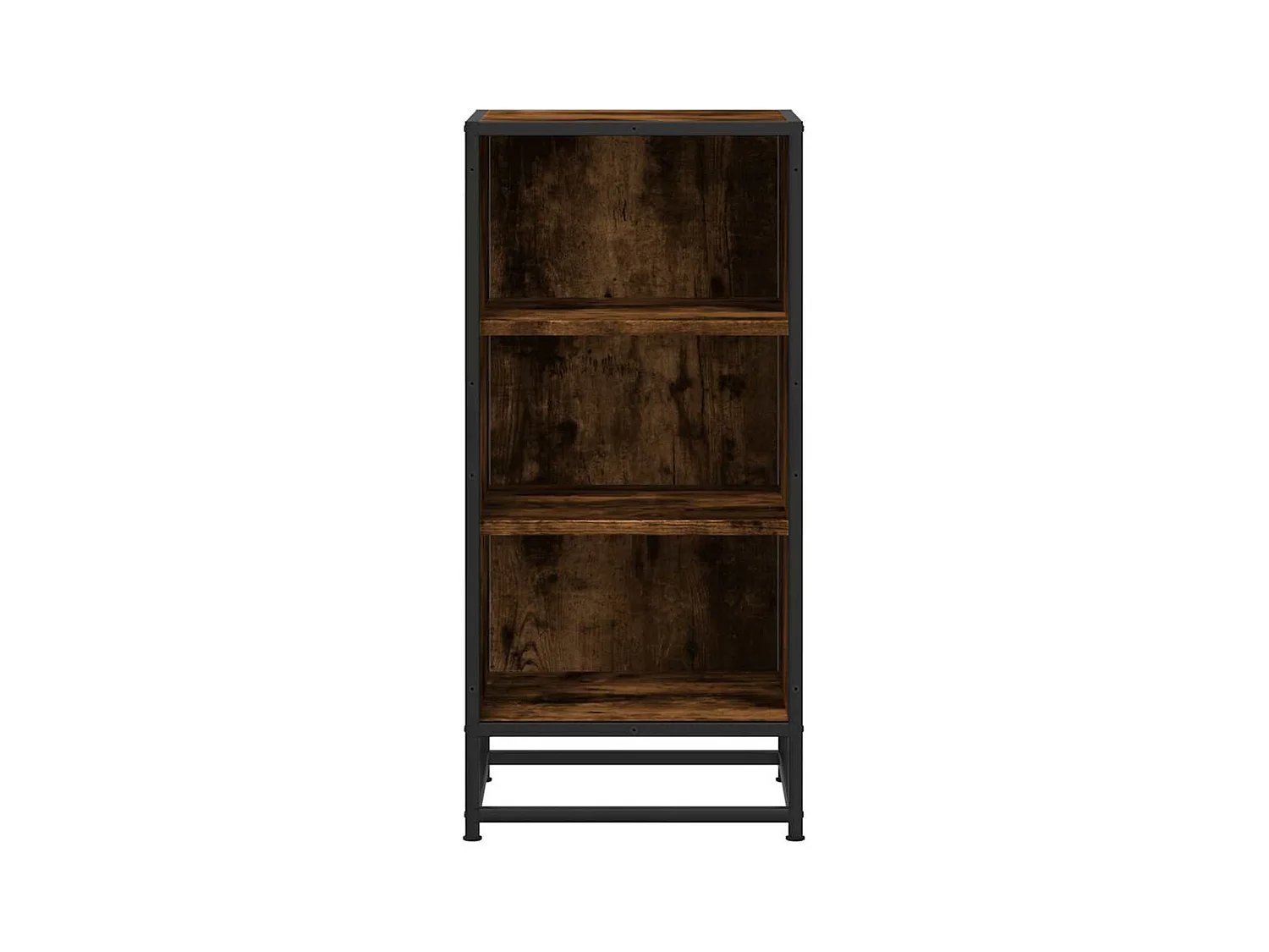 Buffet chêne fumé 35,5x35x76 cm bois d'ingénierie et métal