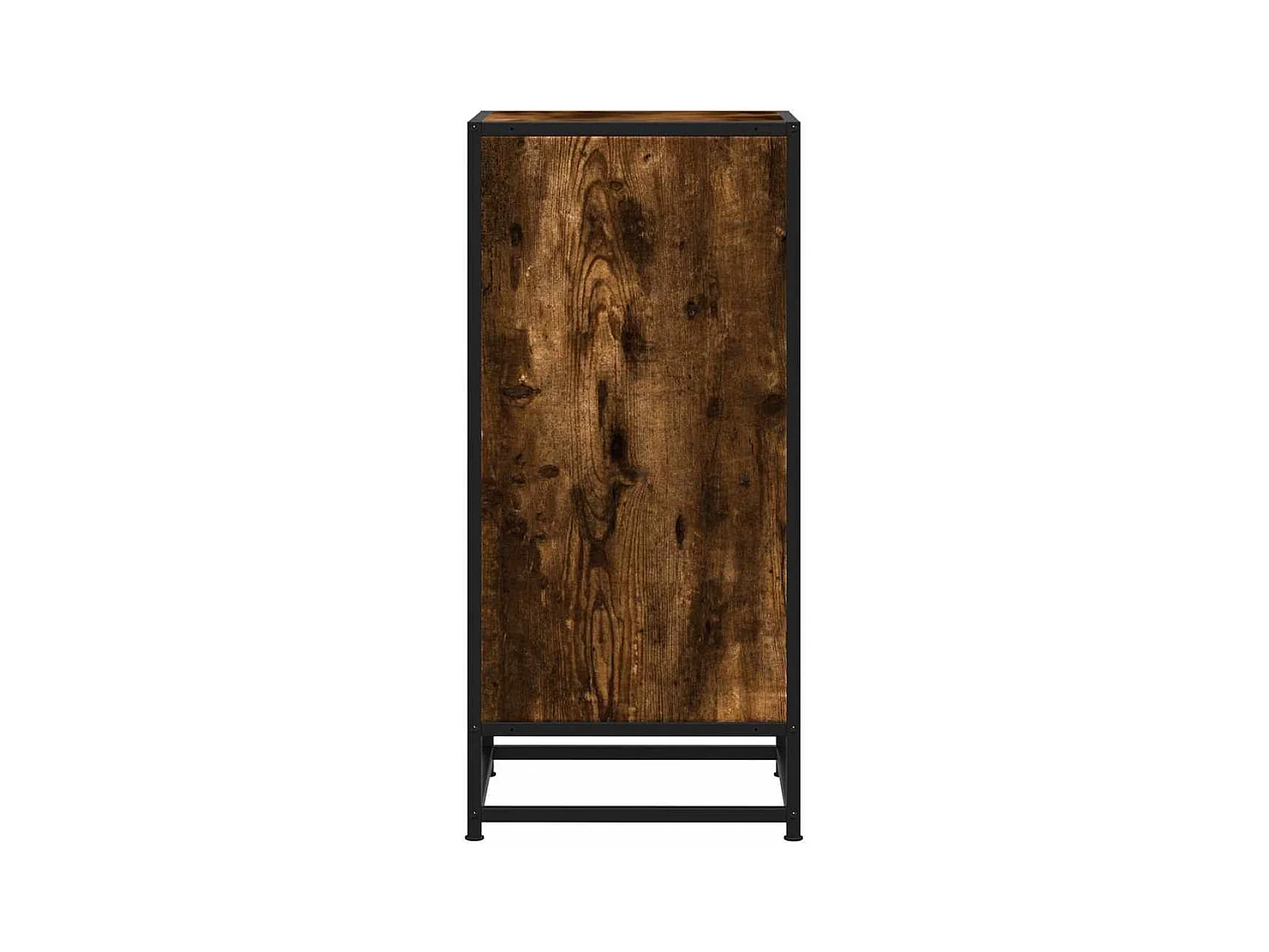 Buffet chêne fumé 35,5x35x76 cm bois d'ingénierie et métal