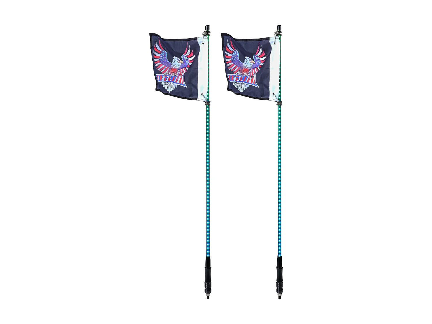 Fouet Lumineux LED SucceBuy Lampe LED Fouet 122 cm, 2PCS Antenne Lumineuse RVB Avec Drapeau et Télécommande