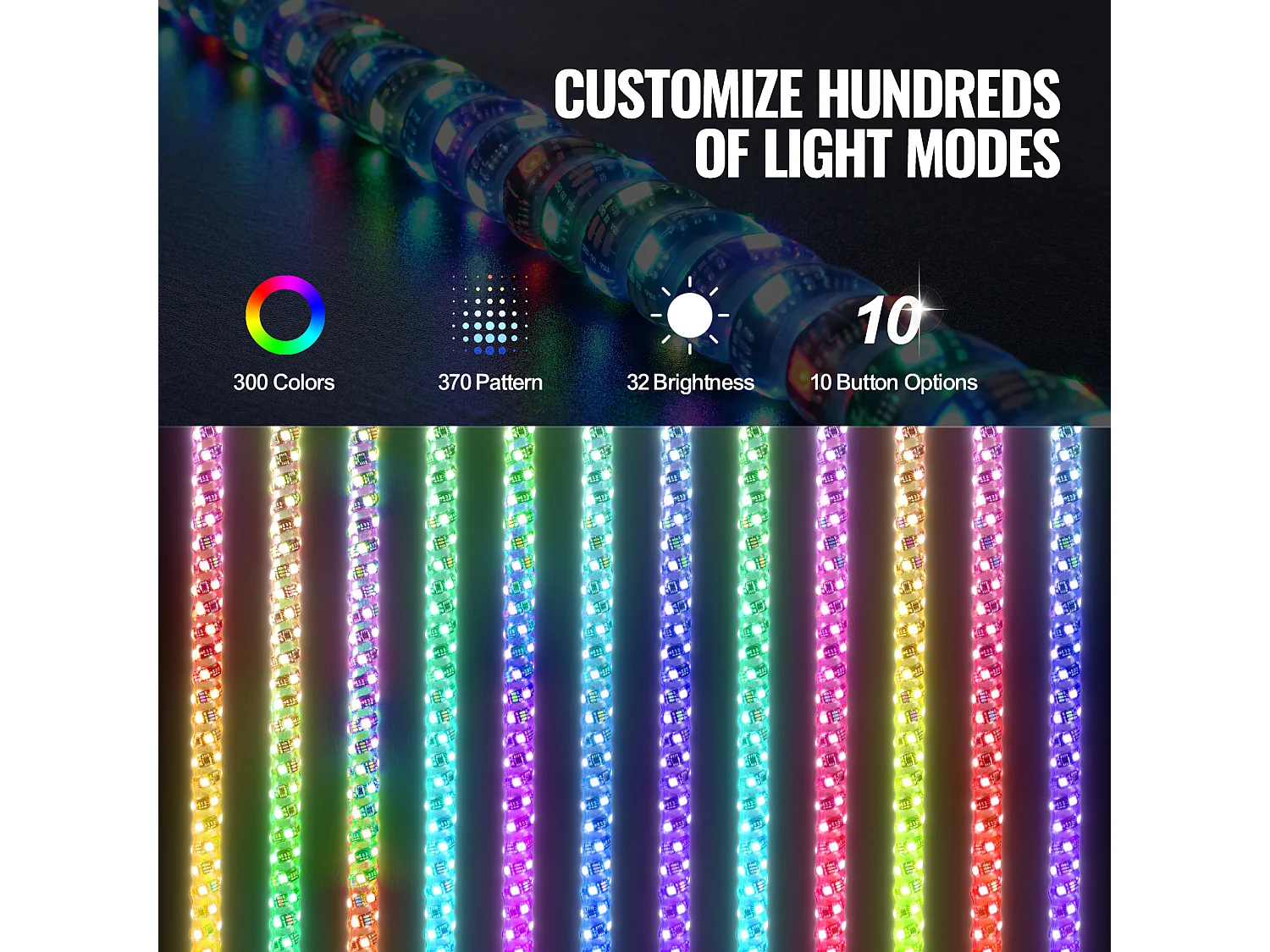 Fouet Lumineux LED SucceBuy 1PC 92 cm LED Whip Light RGB Spiral Antenne Télécommande Application pour ATV UTV RZR