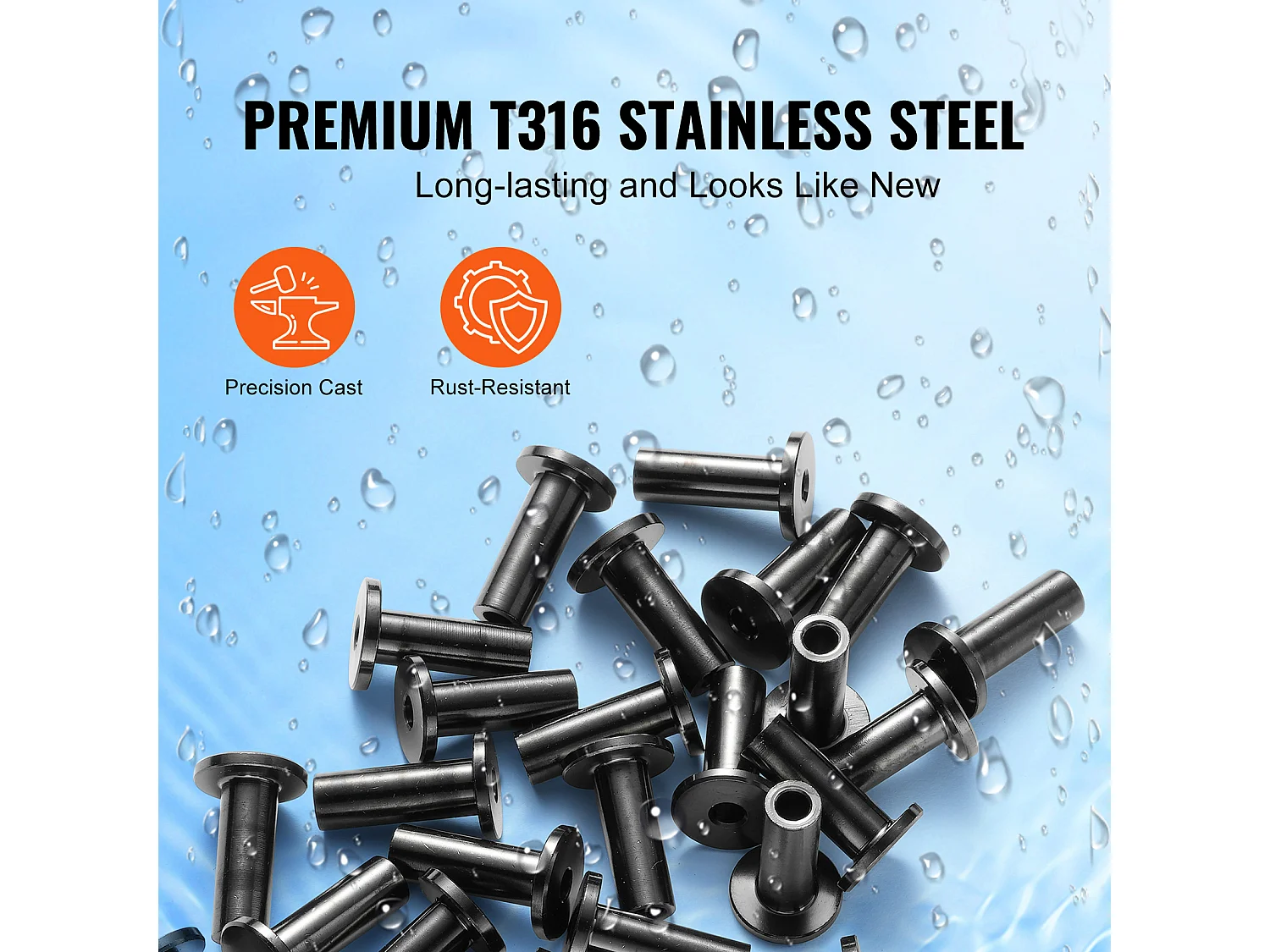 Garde-corps SucceBuy Lot de 101 Manchons en Acier Inoxydable T316 pour Câble Métallique de 3,2 mm