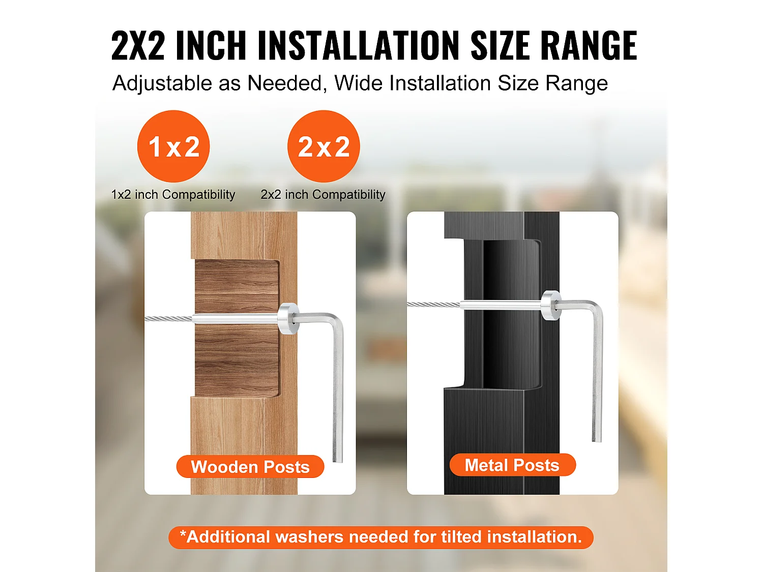 Leitplanken SucceBuy Unsichtbares Kabelgeländer-Set, 20 Stück, 3,2 mm T316 Edelstahl-Endkappen