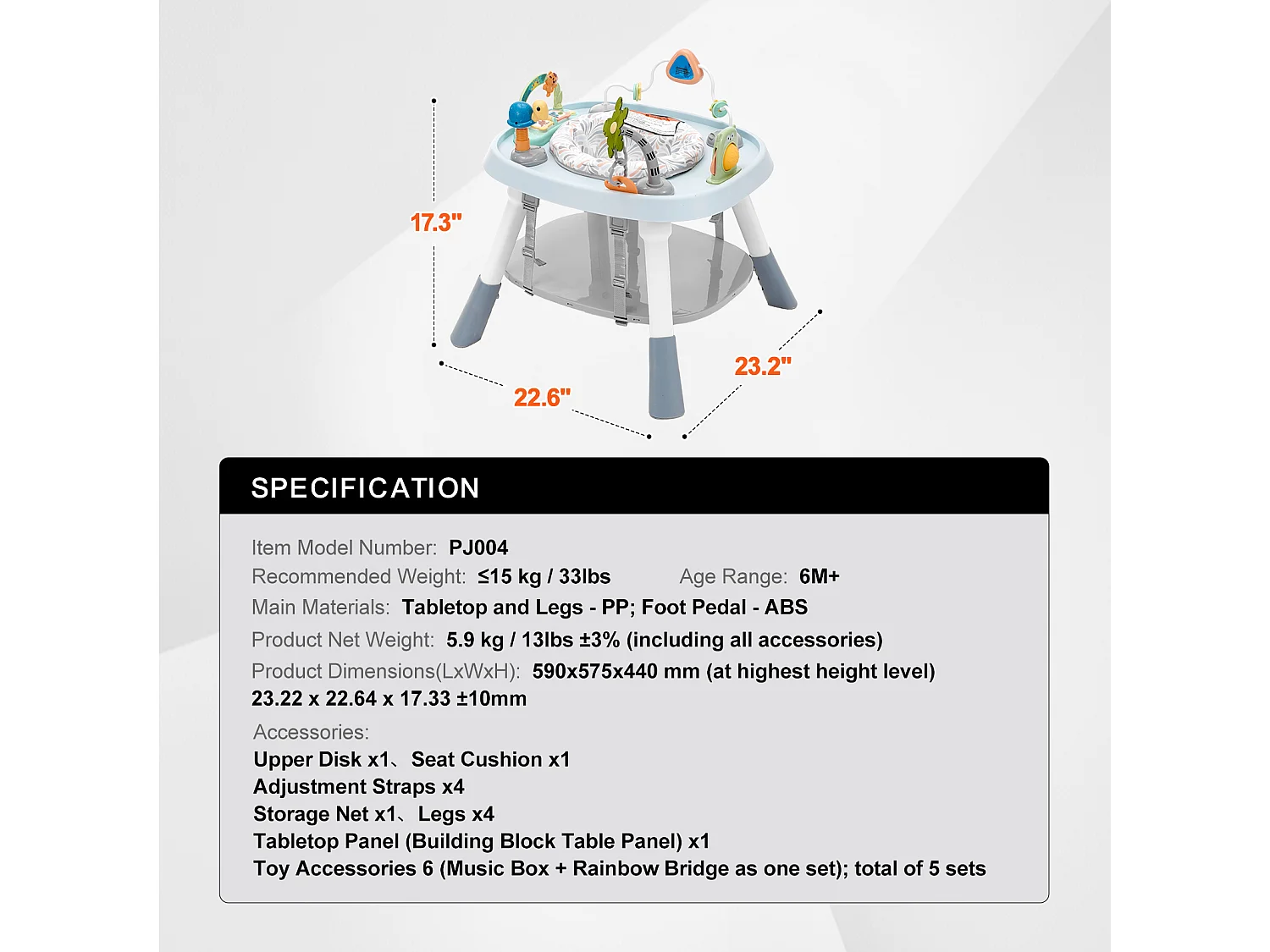 Baby-Aktivitätszentrum, SucceBuy Baby-Aktivitätszentrum, 360° Drehbarer Sitz, ab 6 Monaten, Kunststoff, Mehrfarbig