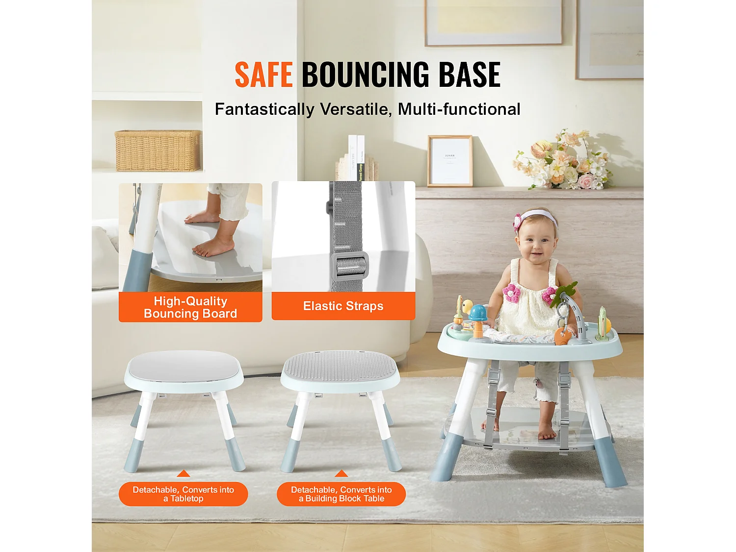 Baby-Aktivitätszentrum, SucceBuy Baby-Aktivitätszentrum, 360° Drehbarer Sitz, ab 6 Monaten, Kunststoff, Mehrfarbig