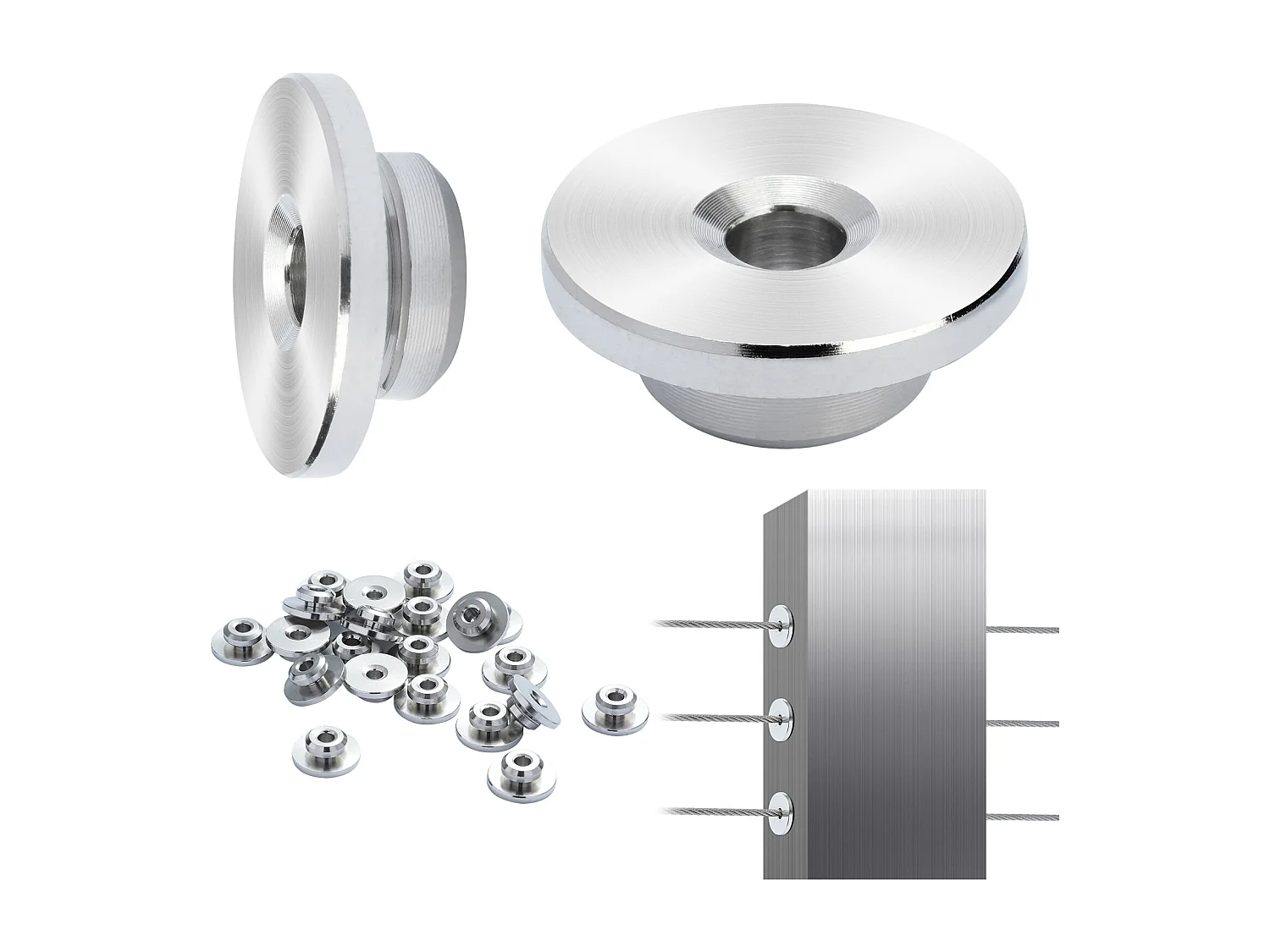 Corpo de Guarda SucceBuy Kit de Guarda-Corpos Invisível, Embalagem de 51 Luvas de Proteção de Rodas de 3,2 mm