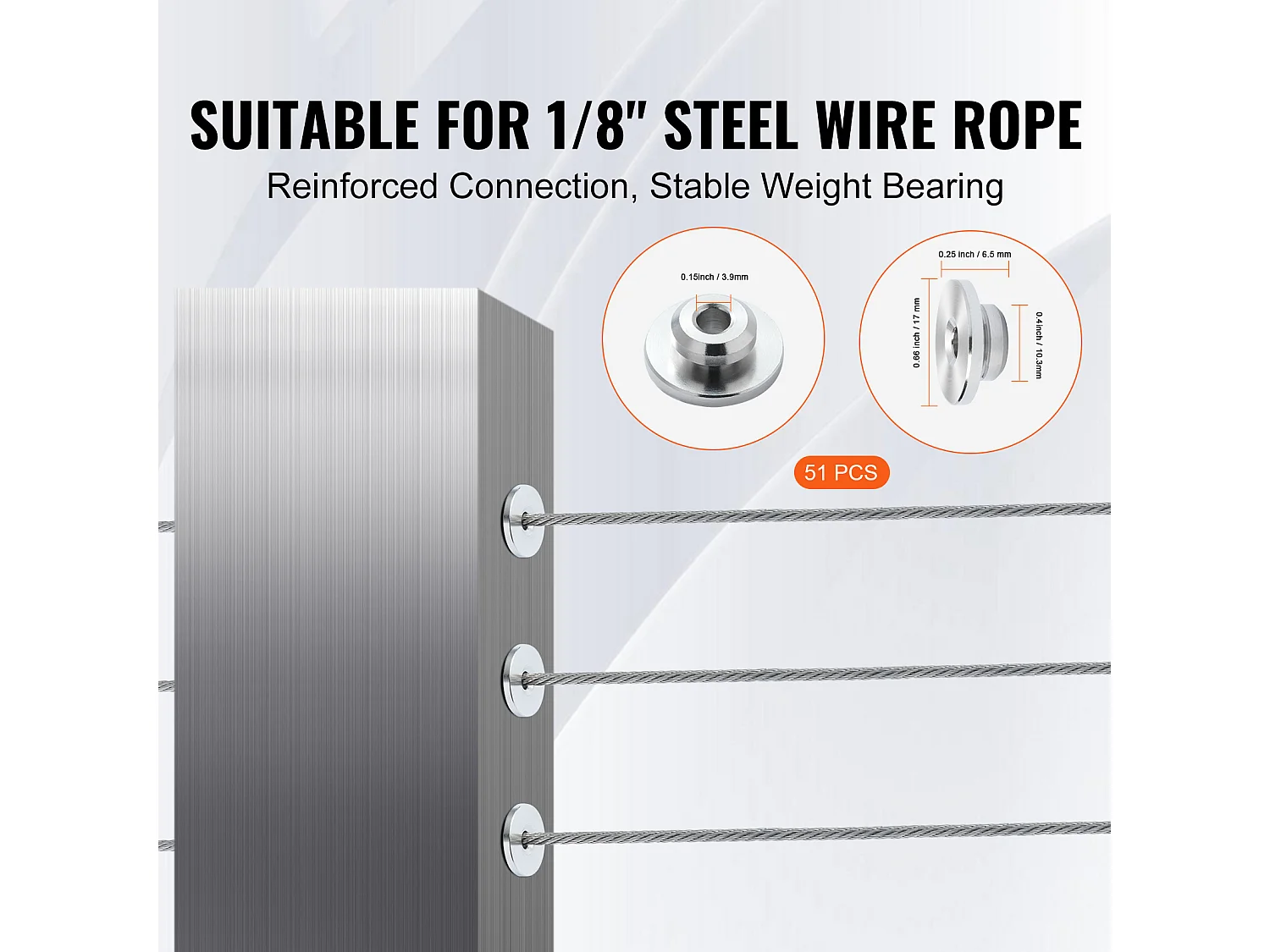 Corpo de Guarda SucceBuy Kit de Guarda-Corpos Invisível, Embalagem de 51 Luvas de Proteção de Rodas de 3,2 mm