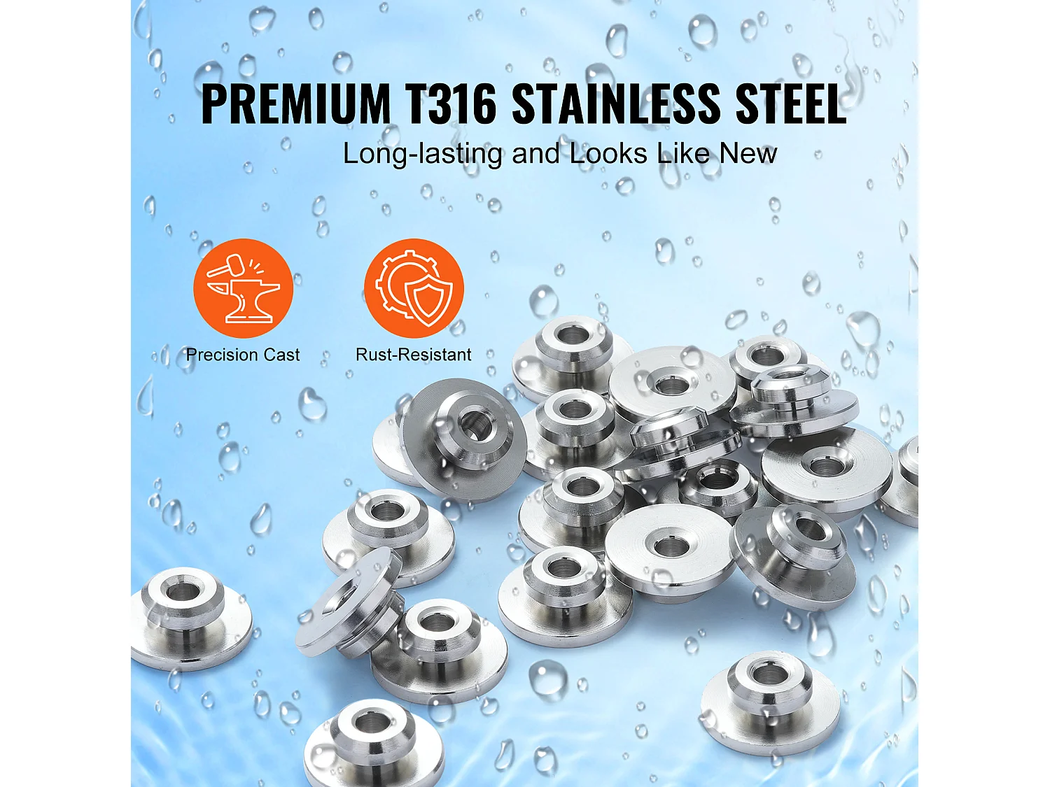 Corpo de Guarda SucceBuy Kit de Guarda-Corpos Invisível, Embalagem de 51 Luvas de Proteção de Rodas de 3,2 mm