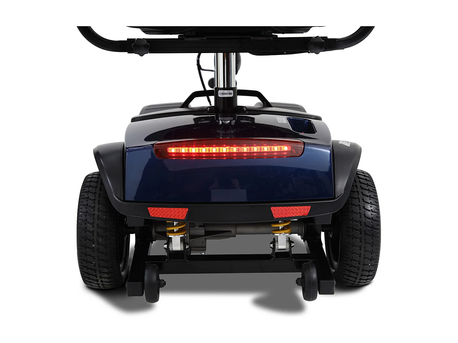 Scooter de mobilité électrique compact 4 roues, métal, bleu (103x53x44.5 cm)