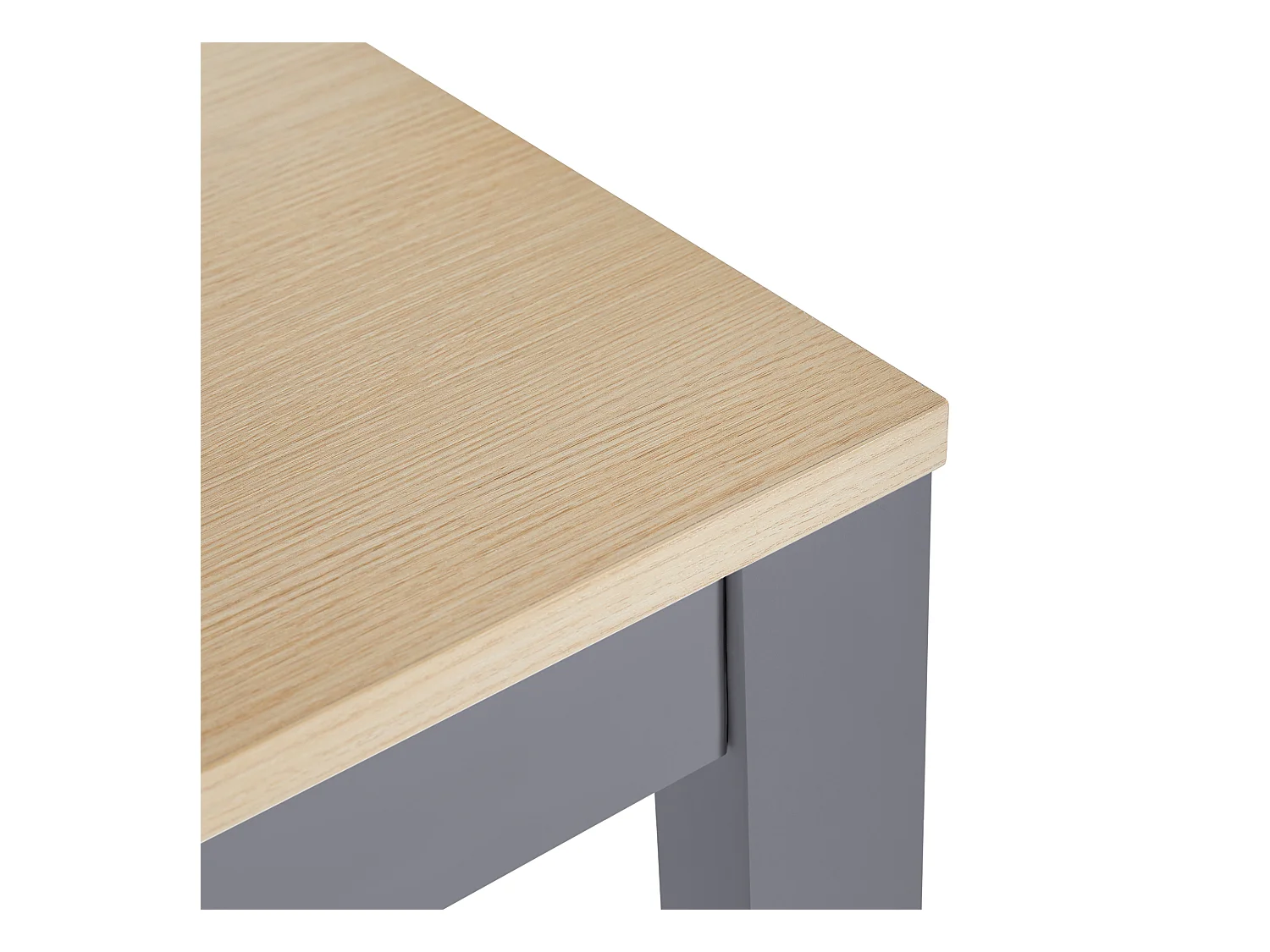 Table de bar extensible avec rangements, MDF et métal, gris (118-180x50x94 cm)
