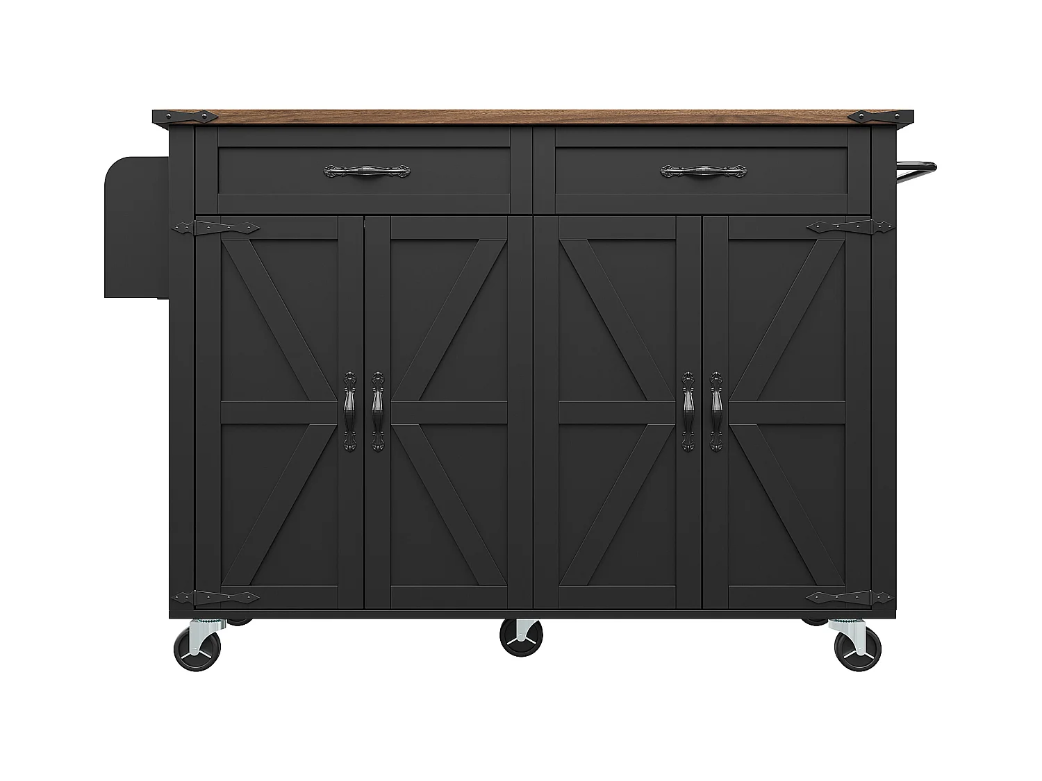 Table Haute avec Plateau Miroir Marbré, Design Moderne, MDF, Noir, Pieds Métalliques (100x90x90 cm)