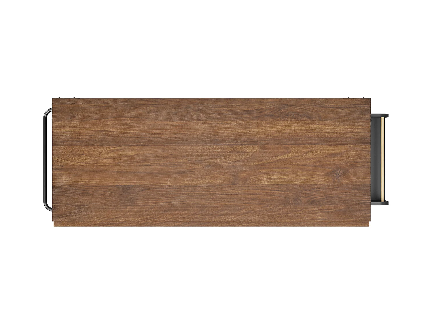 Table Haute avec Plateau Miroir Marbré, Design Moderne, MDF, Noir, Pieds Métalliques (100x90x90 cm)