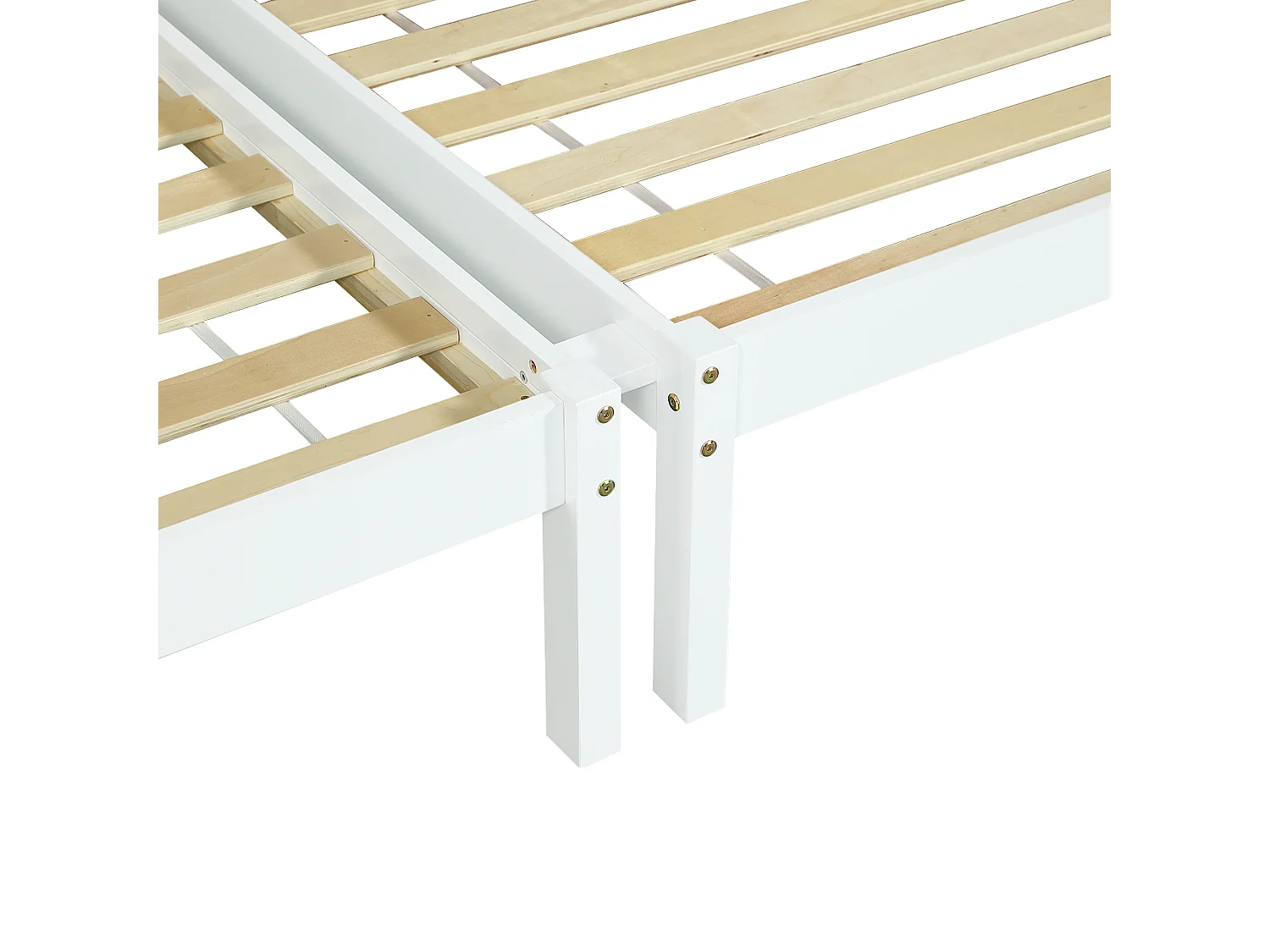 Wit stapelbed 90x200cm driepersoonsbed met ladder (zonder matras)