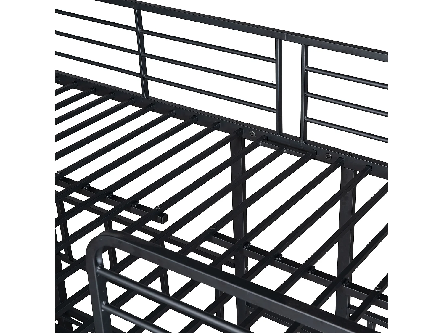 Camarote infantil 90x200, beliche triplo, com escada, proteção antiqueda, preto