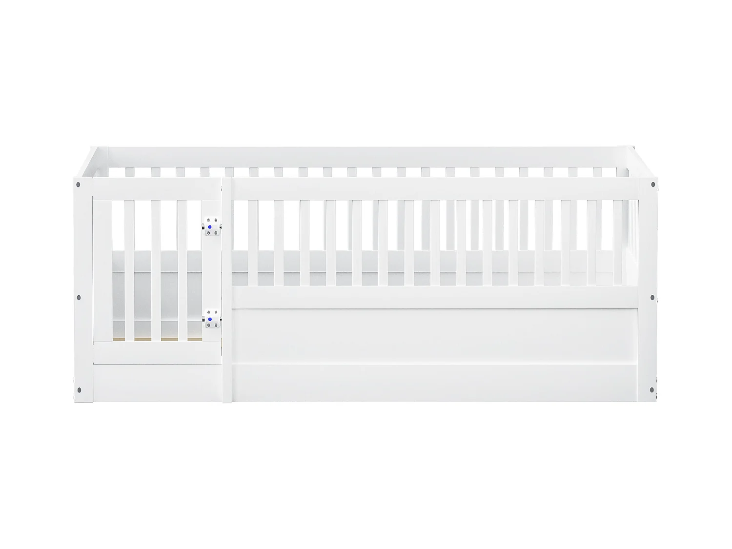 Wit kinderbed 140x200cm met bedframe en kleine deur (zonder matras of bedframe)