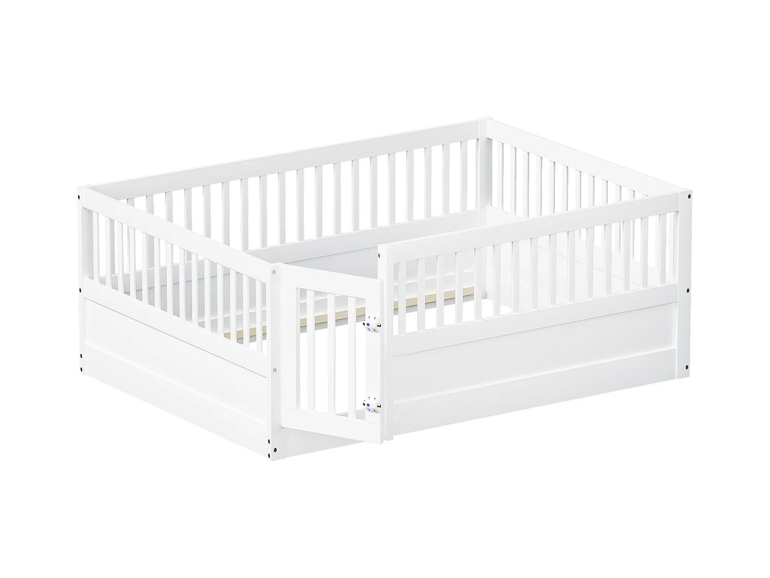 Wit kinderbed 140x200cm met bedframe en kleine deur (zonder matras of bedframe)
